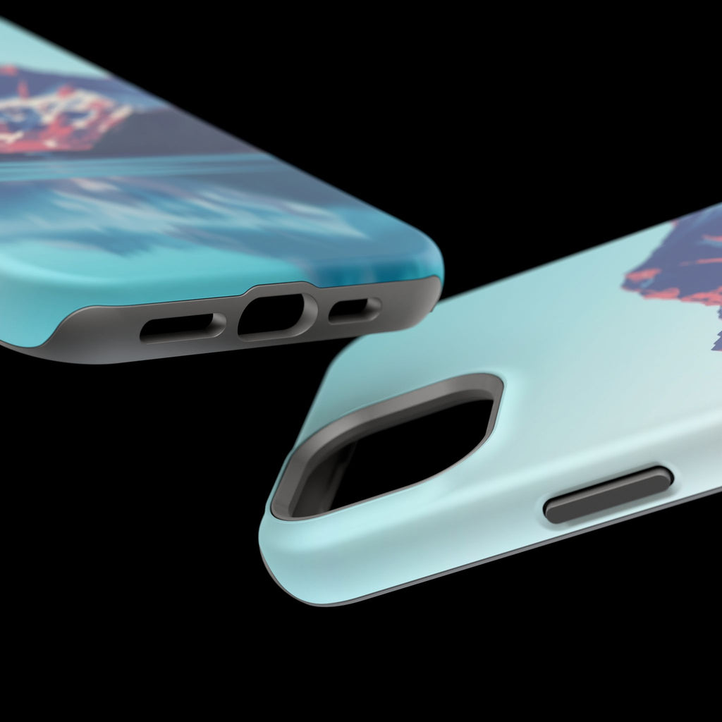 iPhone Cyan And Magenta Glacier Lake Slim Everyday Designer Case · iPhone Case