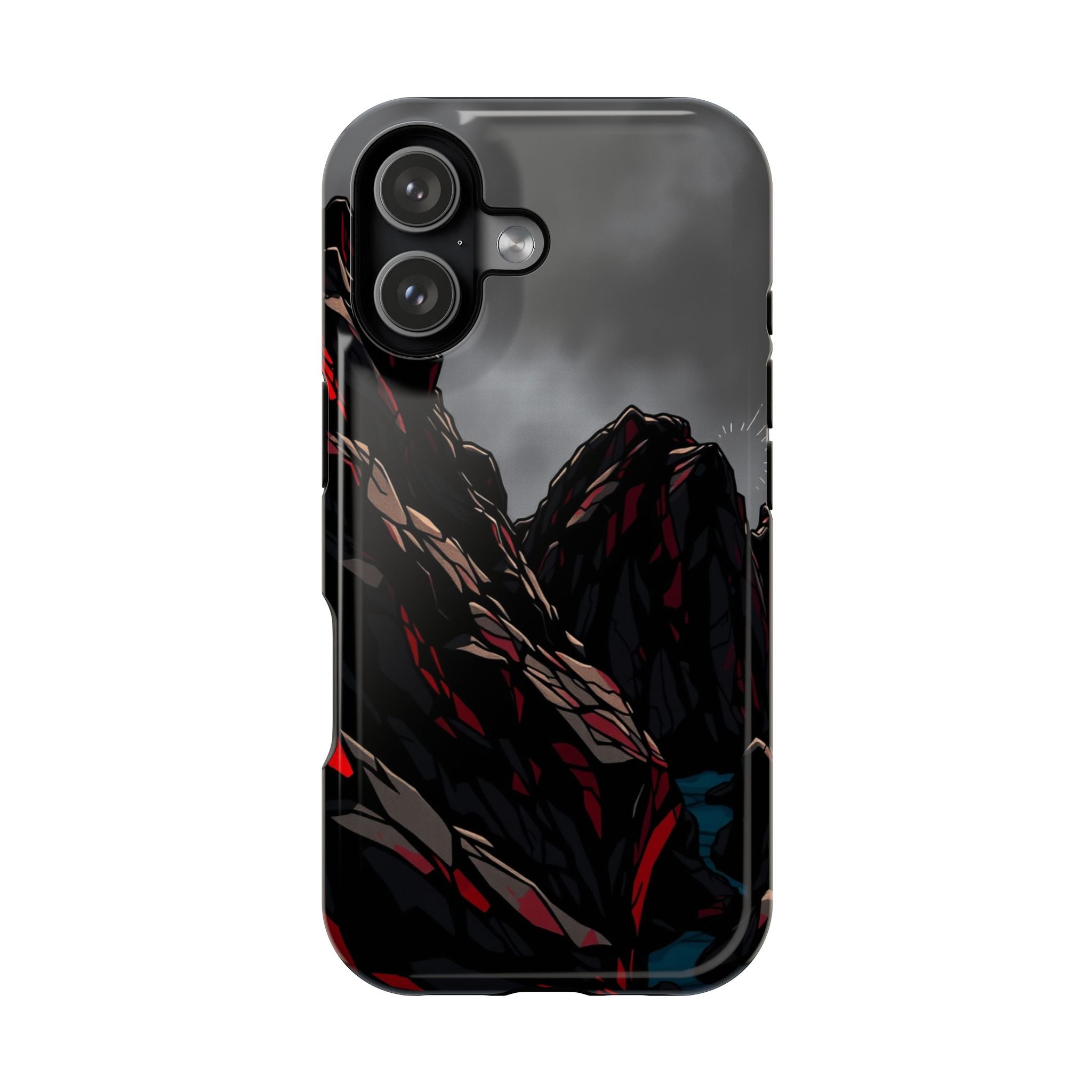 iPhone Black And Crimson Rocky Coastline Slim Everyday iPhone 11 · iPhone Case