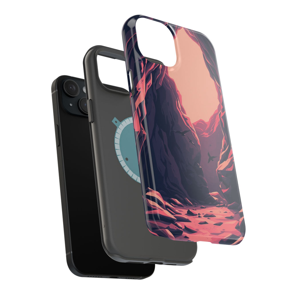 iPhone Rose Pink And Cream Dark Crystal Cave Slim Everyday Designer Case · iPhon