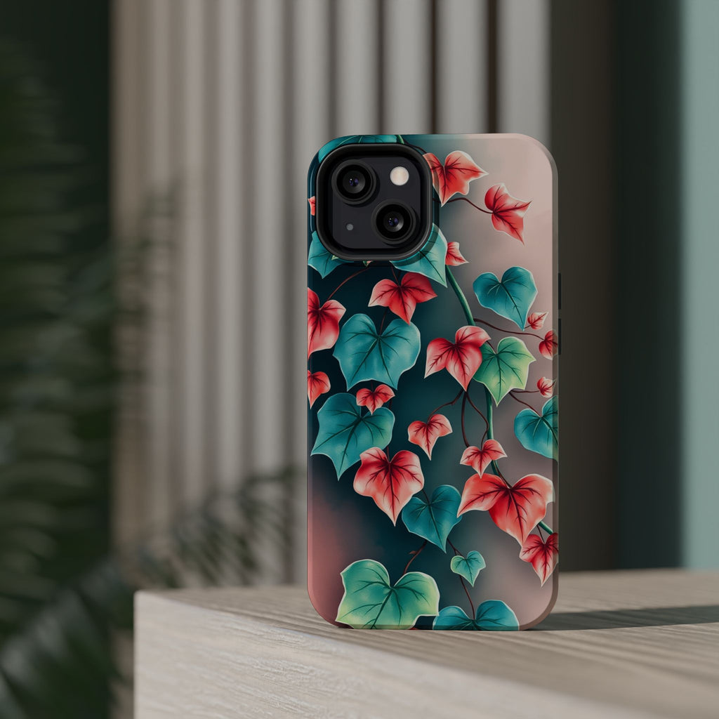 iPhone Art Nouveau Vine Teal And Coral Slim Snap Case · iPhone Case