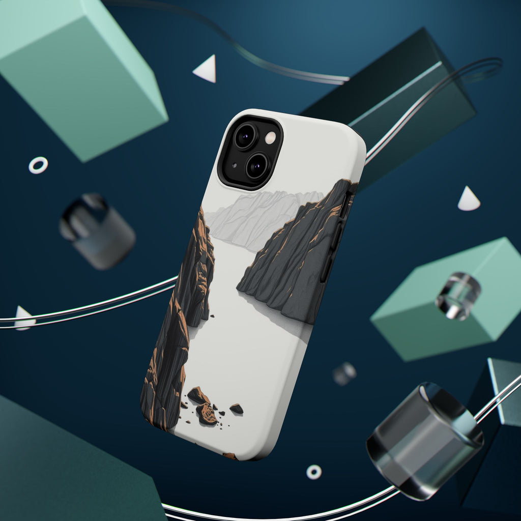 iPhone Charcoal And Copper Rocky Coastline Slim iPhone Everyday · iPhone Case