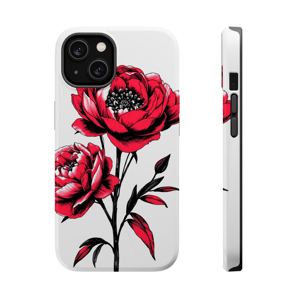 iPhone Vibrant Peony Bouquet Design Slim Everyday Designer Case · iPhone Case