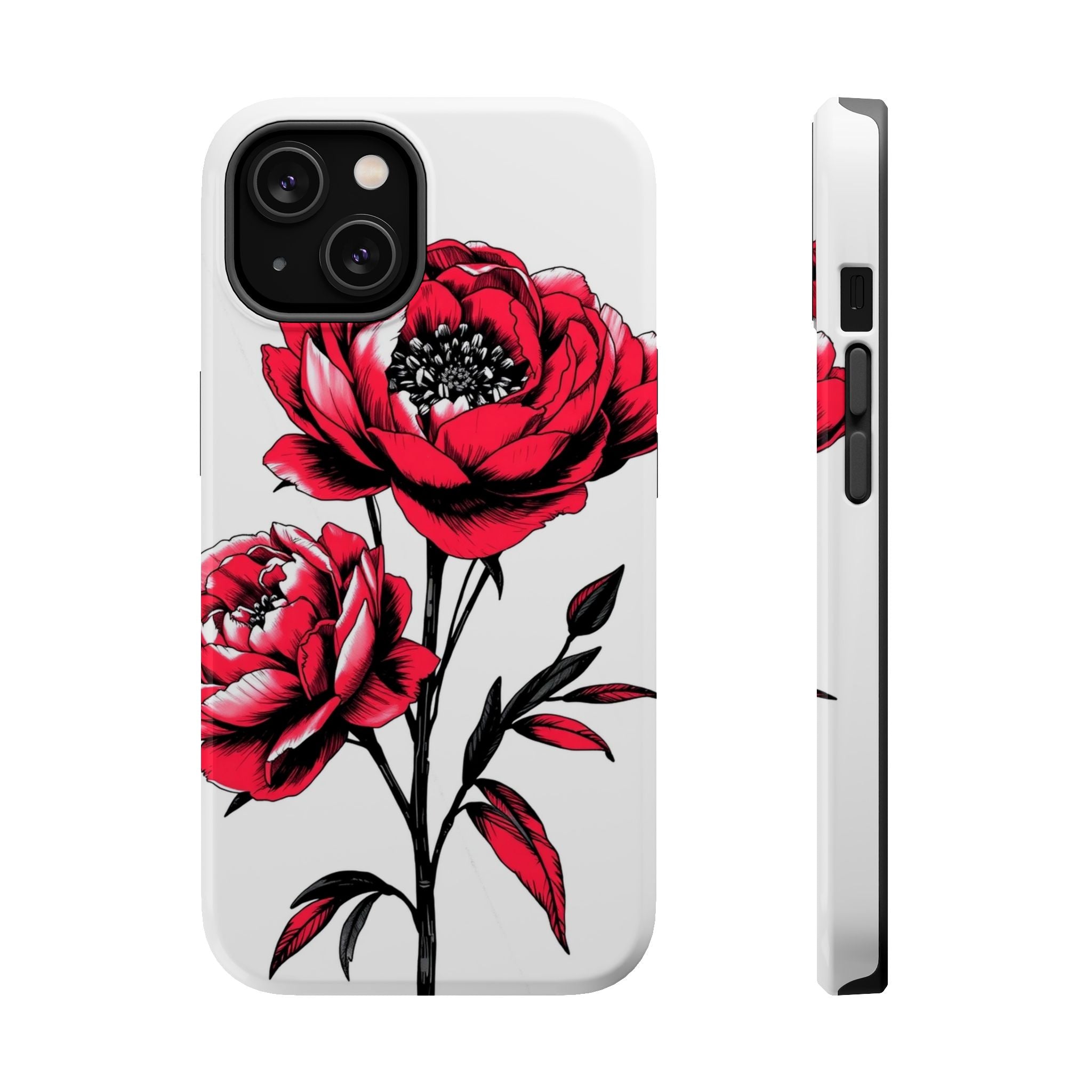 iPhone Vibrant Peony Bouquet Design Slim Everyday Designer Case · iPhone Case