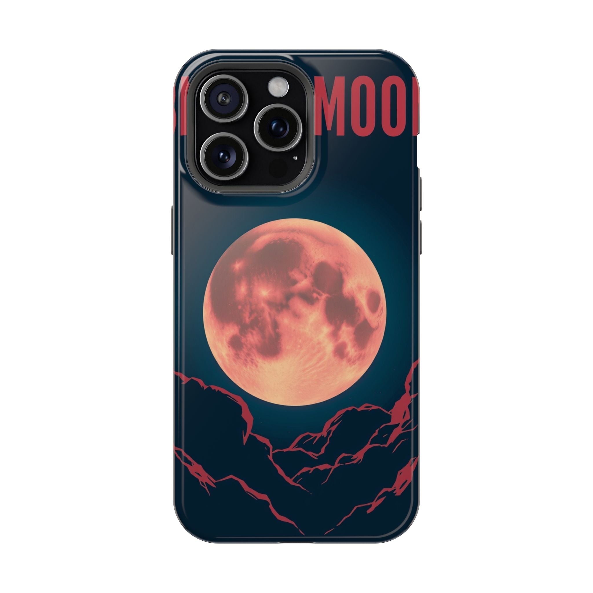 iPhone Blood Moon Rise Vintage Retro Poster Slim Everyday Designer Case · iPhone