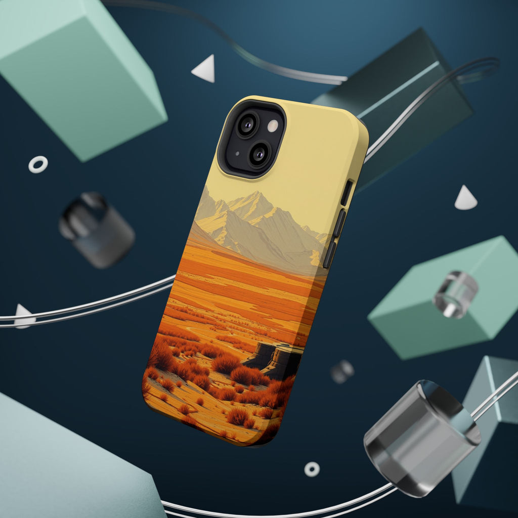 iPhone Mustard And Rust Tundra Expanse Slim Everyday Designer Case · iPhone Case