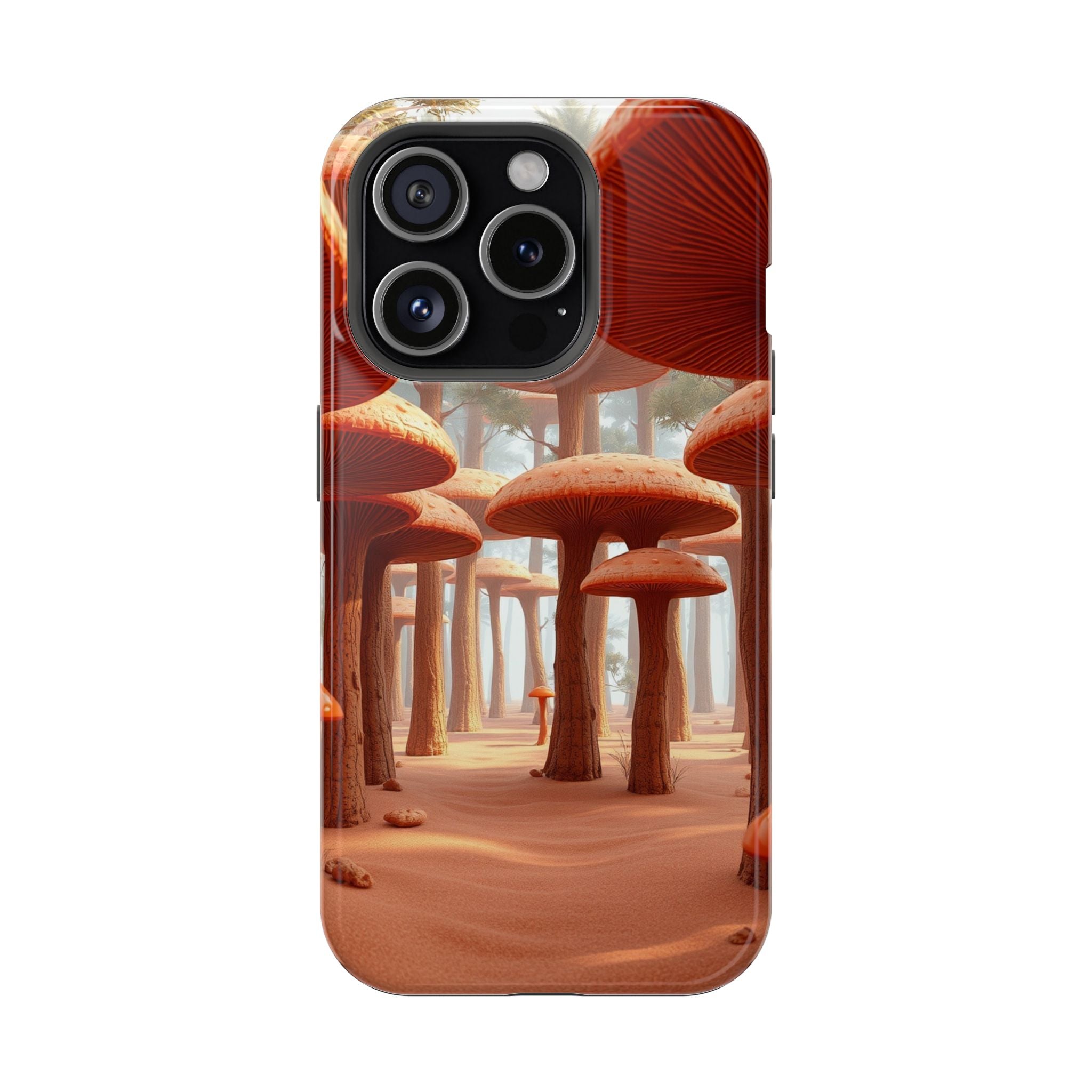 iPhone Mushroom Forest 3D Digital Bold Modern Everyday Snap Case · iPhone Case