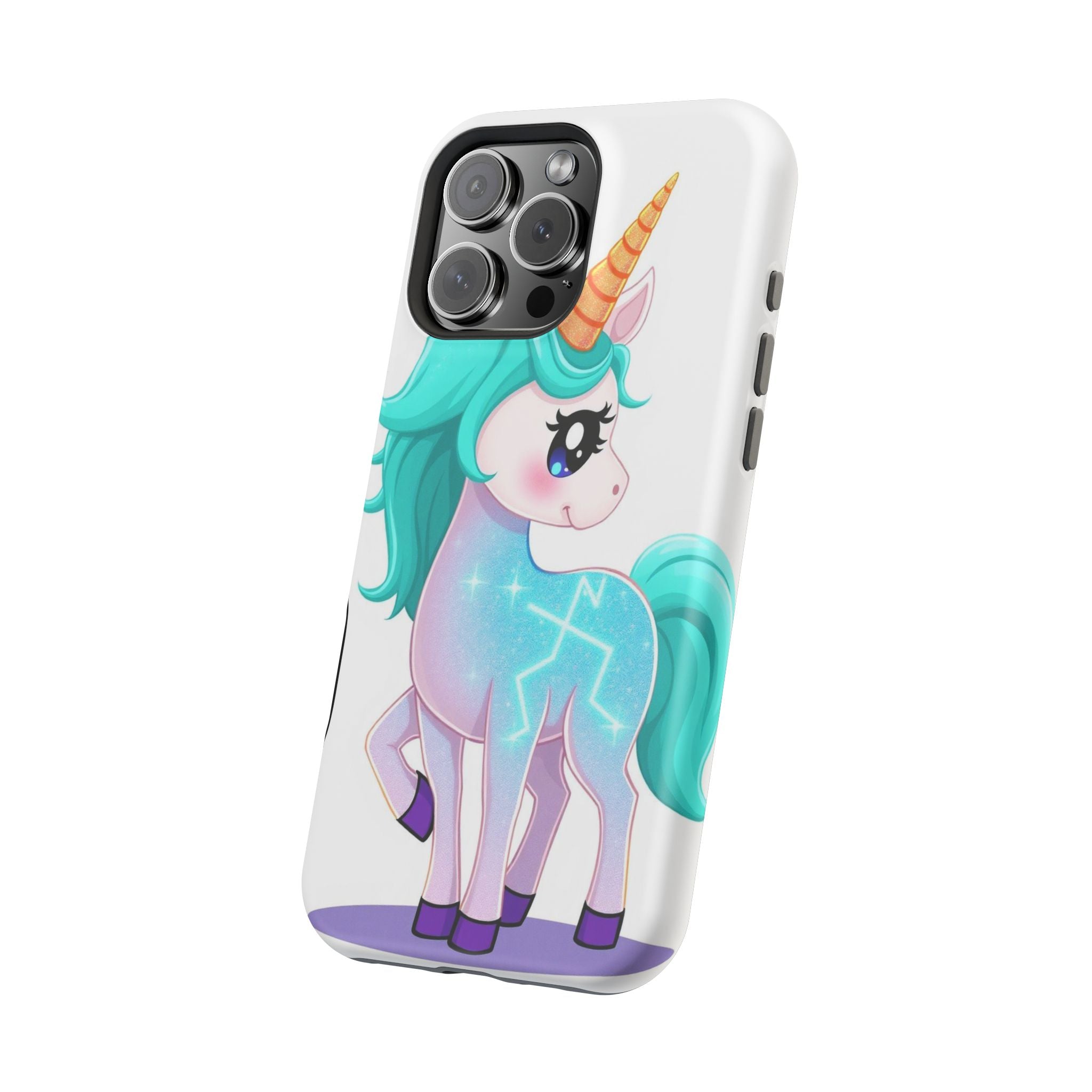 iPhone Turquoise Sparkle Unicorn Kids Fun iPhone Phone Case Gift · iPhone Case