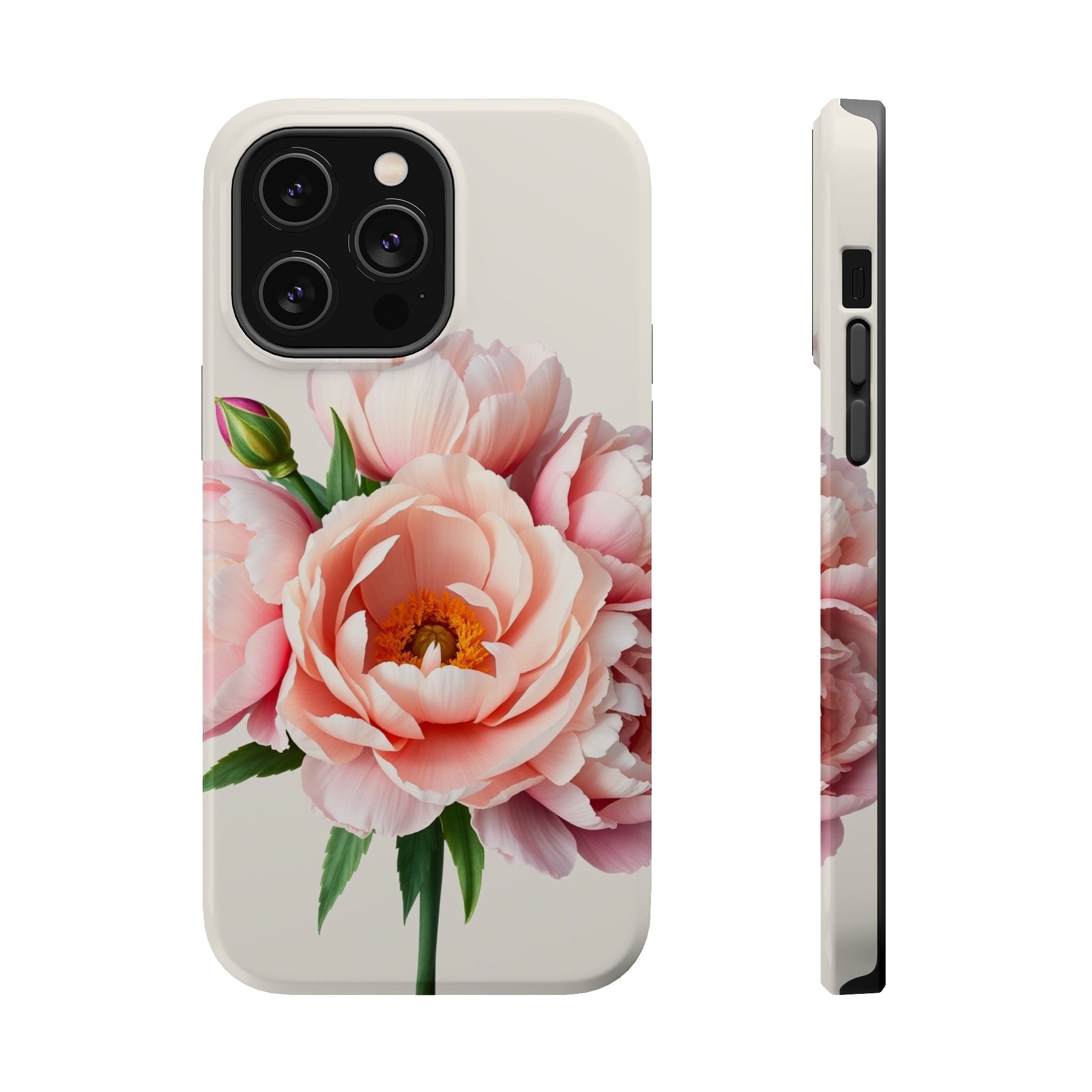iPhone Serene Peony Bouquet Design Bold Modern Everyday Snap Case · iPhone Case