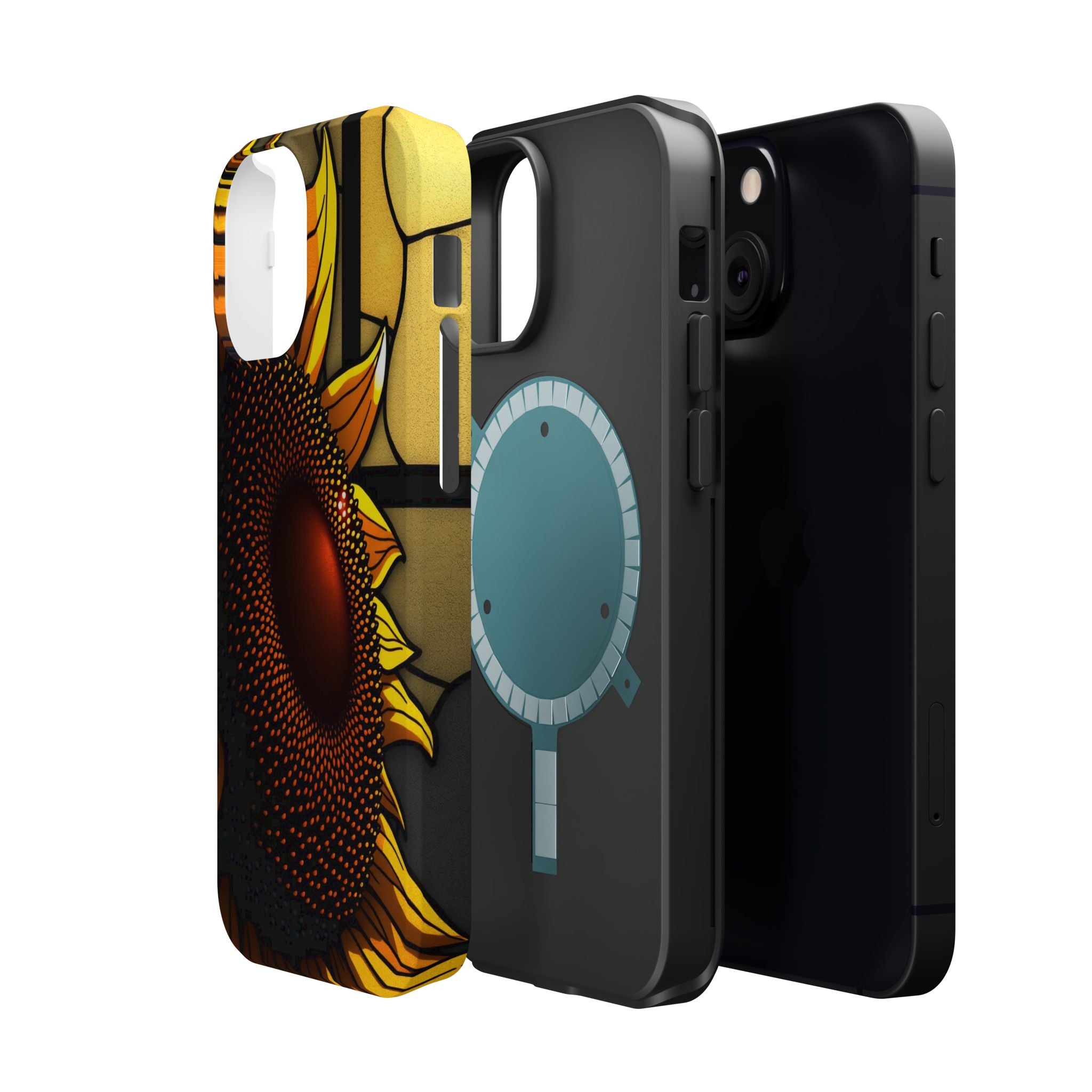 iPhone Sunflower Pop Stained Glass Bold Modern Everyday Snap Case · iPhone Case
