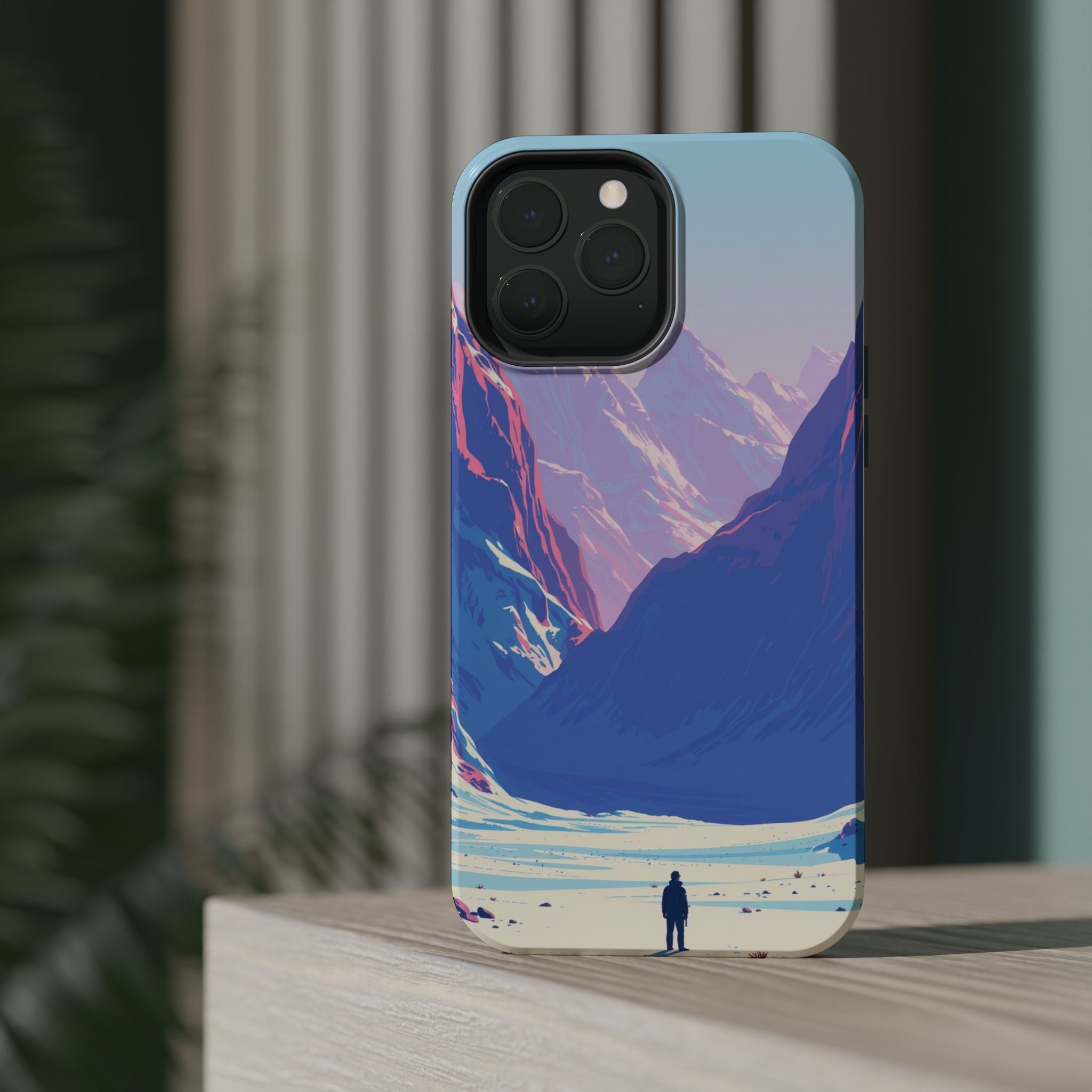 iPhone Cyan And Magenta Tundra Expanse Slim Everyday Designer Case · iPhone Case
