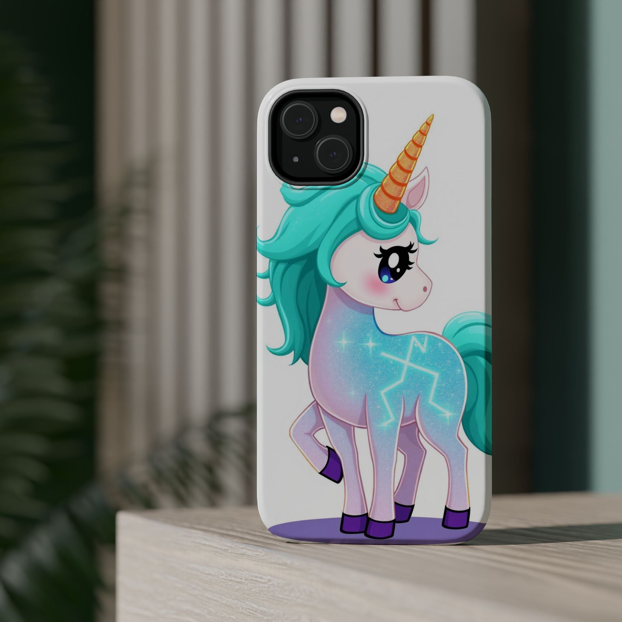 iPhone Turquoise Sparkle Unicorn Kids Fun iPhone Phone Case Gift · iPhone Case
