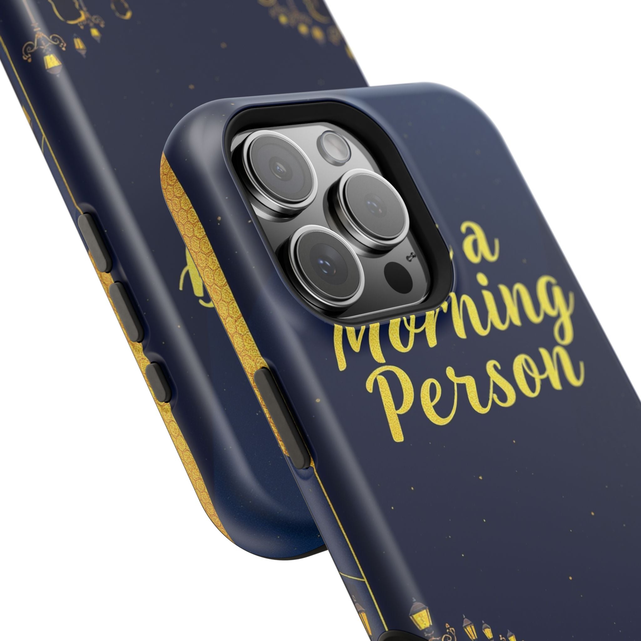 iPhone Midnight Blue And Silver Not a Morning Person Slim Snap Case · iPhone Cas