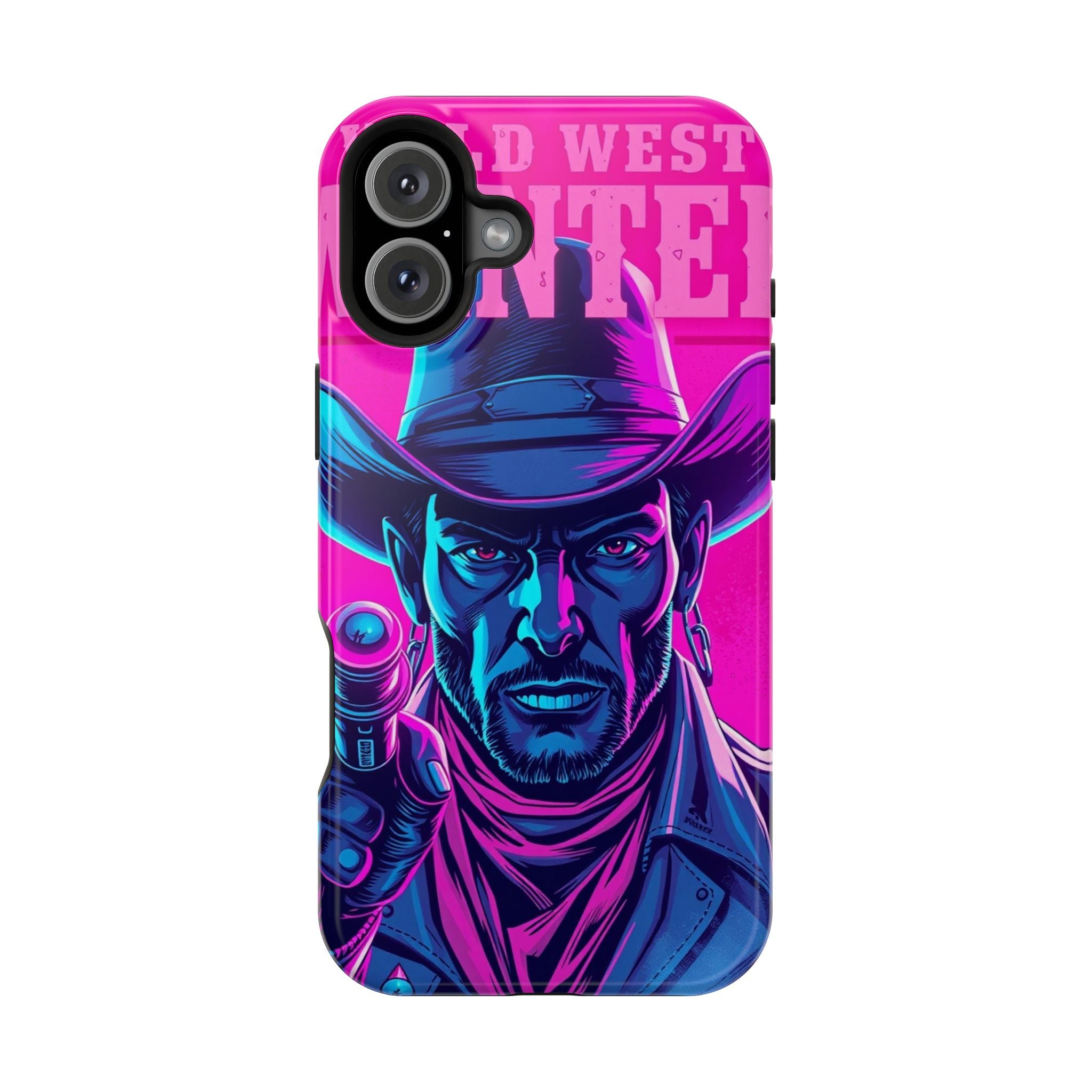 iPhone Wild West Wanted Neon Cyberpunk Slim Everyday Designer Case · iPhone Case