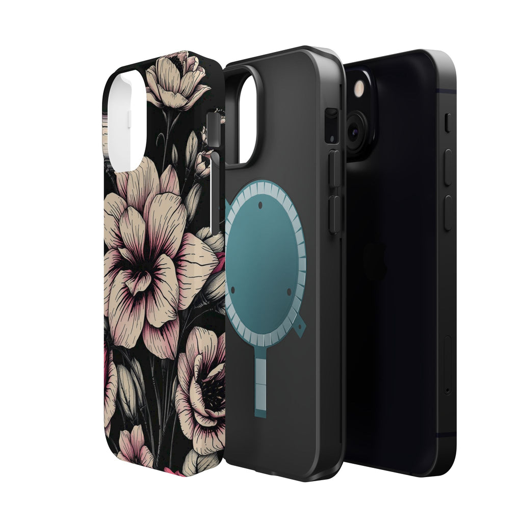 iPhone Floral Dark Academia Gothic Ink Slim Everyday Designer Case · iPhone Case