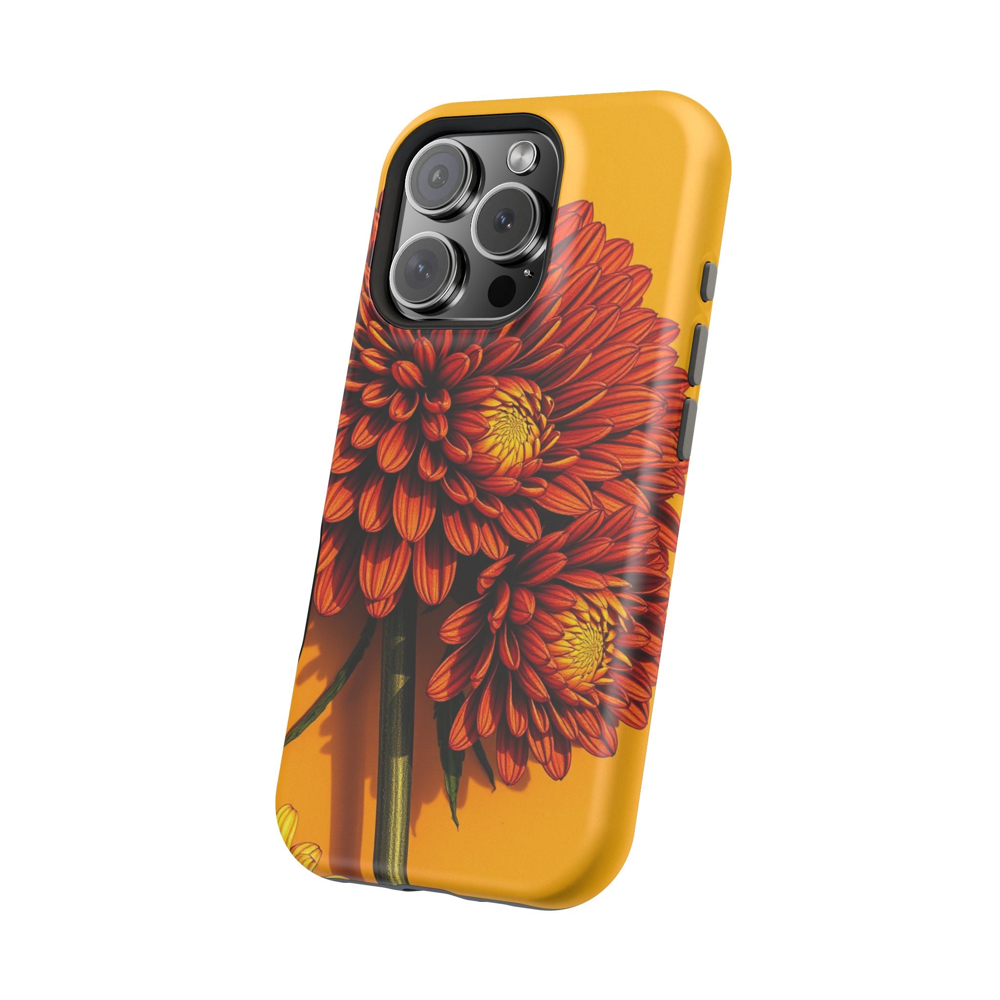iPhone Mustard And Rust Ranunculus Stack Slim Everyday iPhone 14 · iPhone Case