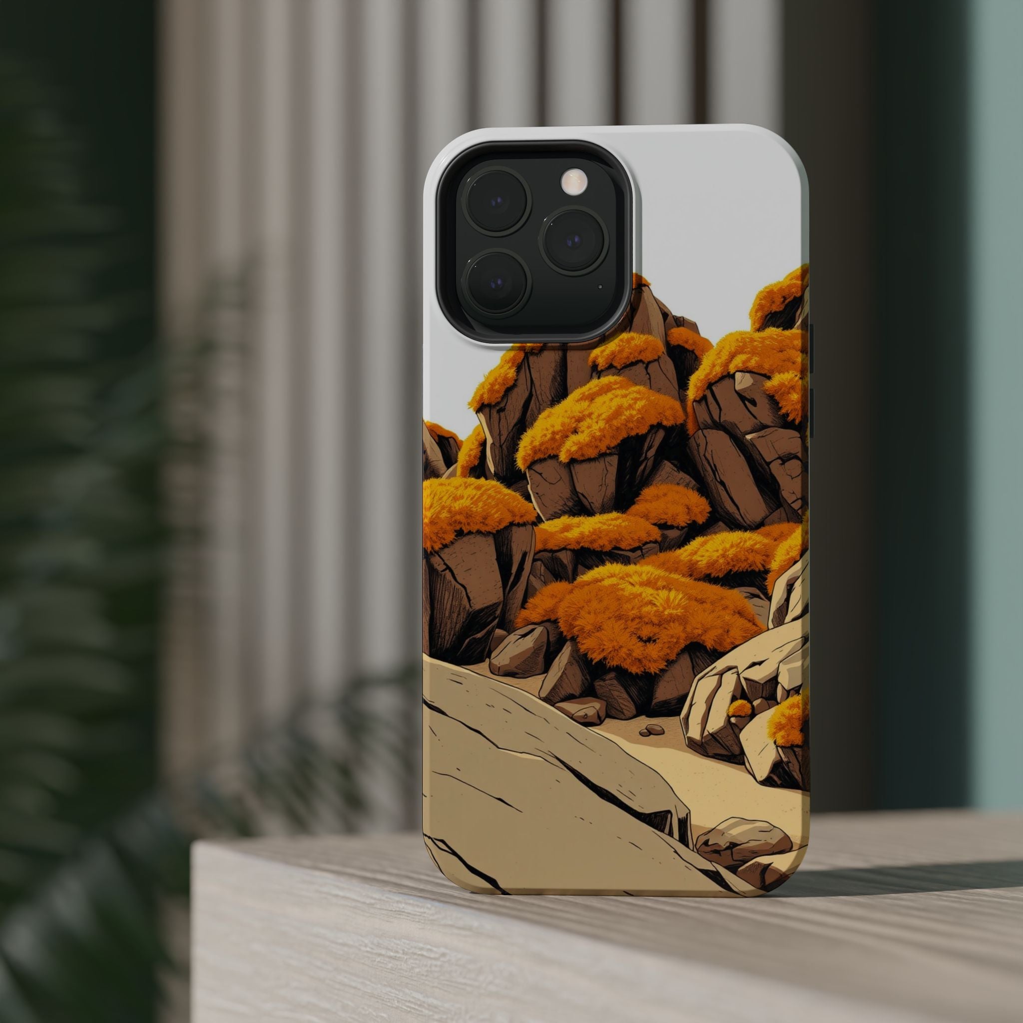 iPhone Moss Covered Rocks Bold Art Bold Modern Everyday Snap Case · iPhone Case