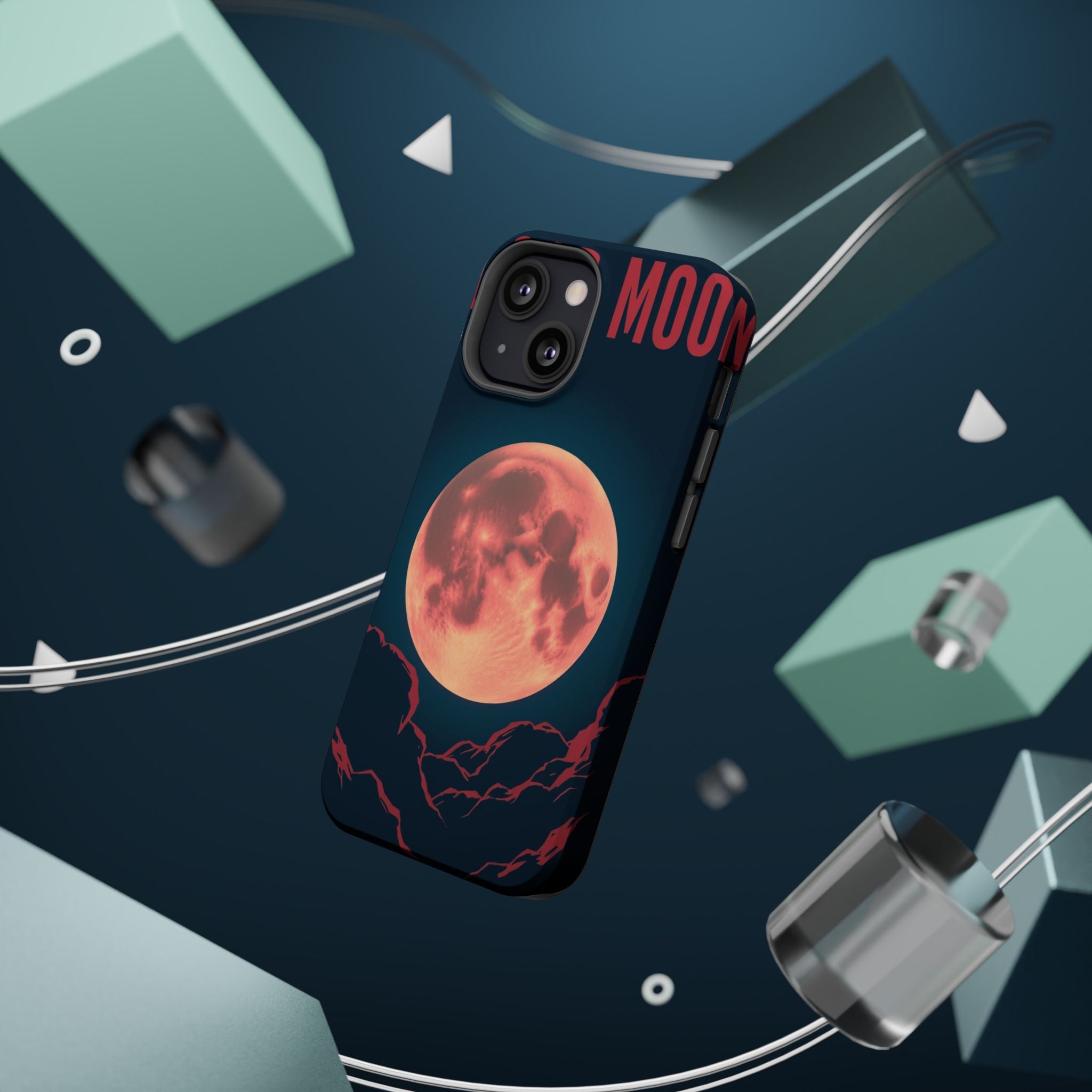 iPhone Blood Moon Rise Vintage Retro Poster Slim Everyday Designer Case · iPhone