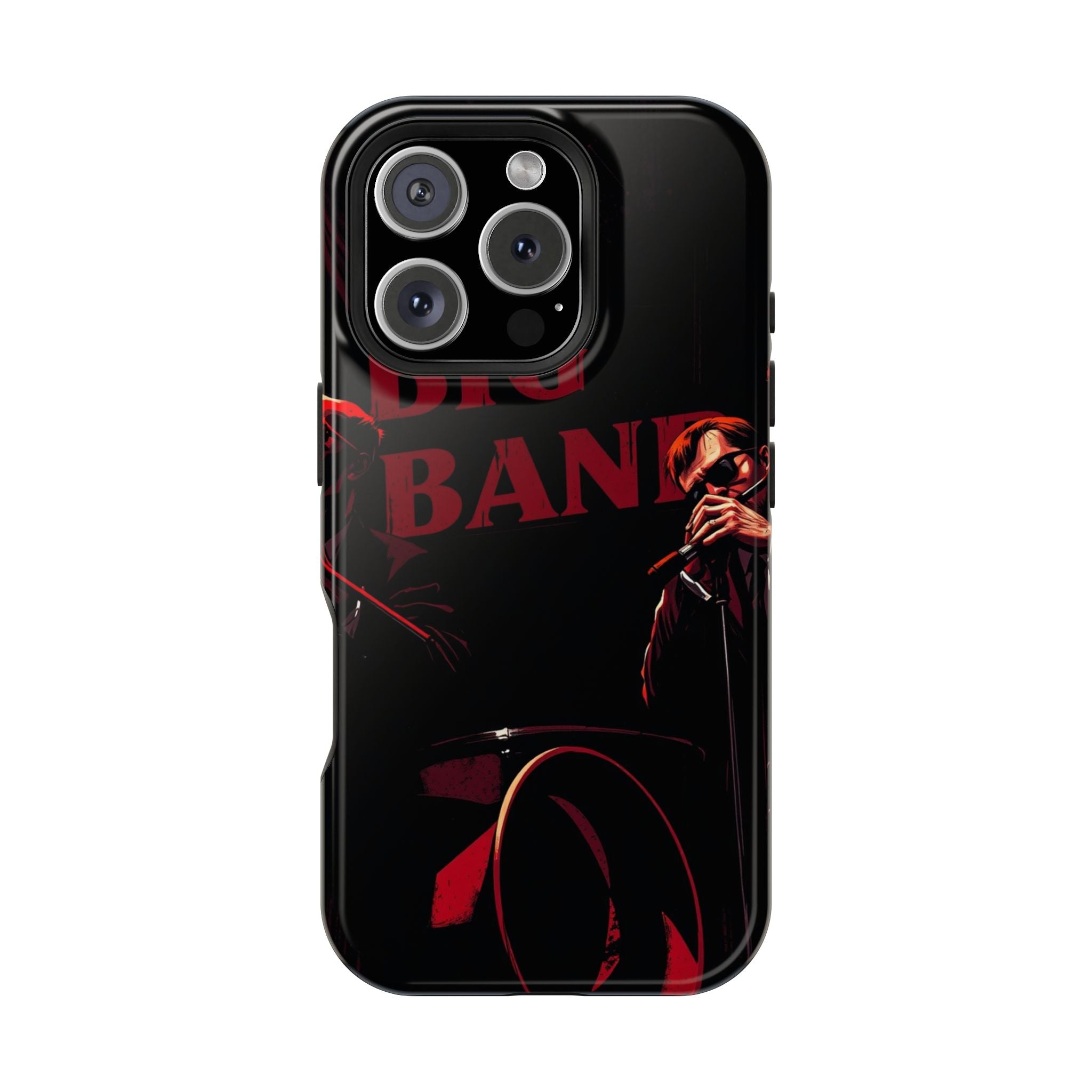iPhone Black And Crimson Big Band Era Slim Everyday Designer Case · iPhone Case