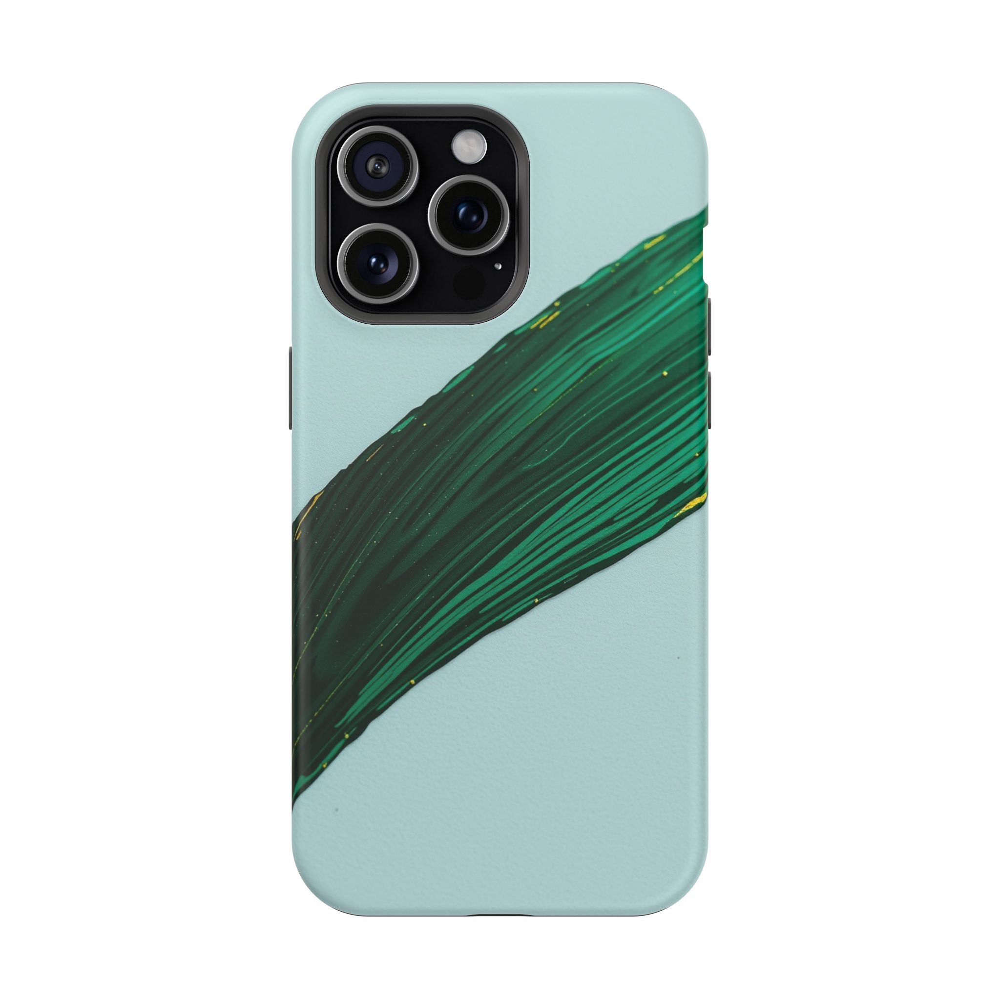 iPhone Emerald Green And Gold Calligraphic Stroke iPhone Clean Minimal · iPhone