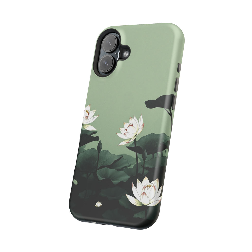 iPhone Sage And Ivory Lotus Pond Bold Modern Everyday Snap Case · iPhone Case