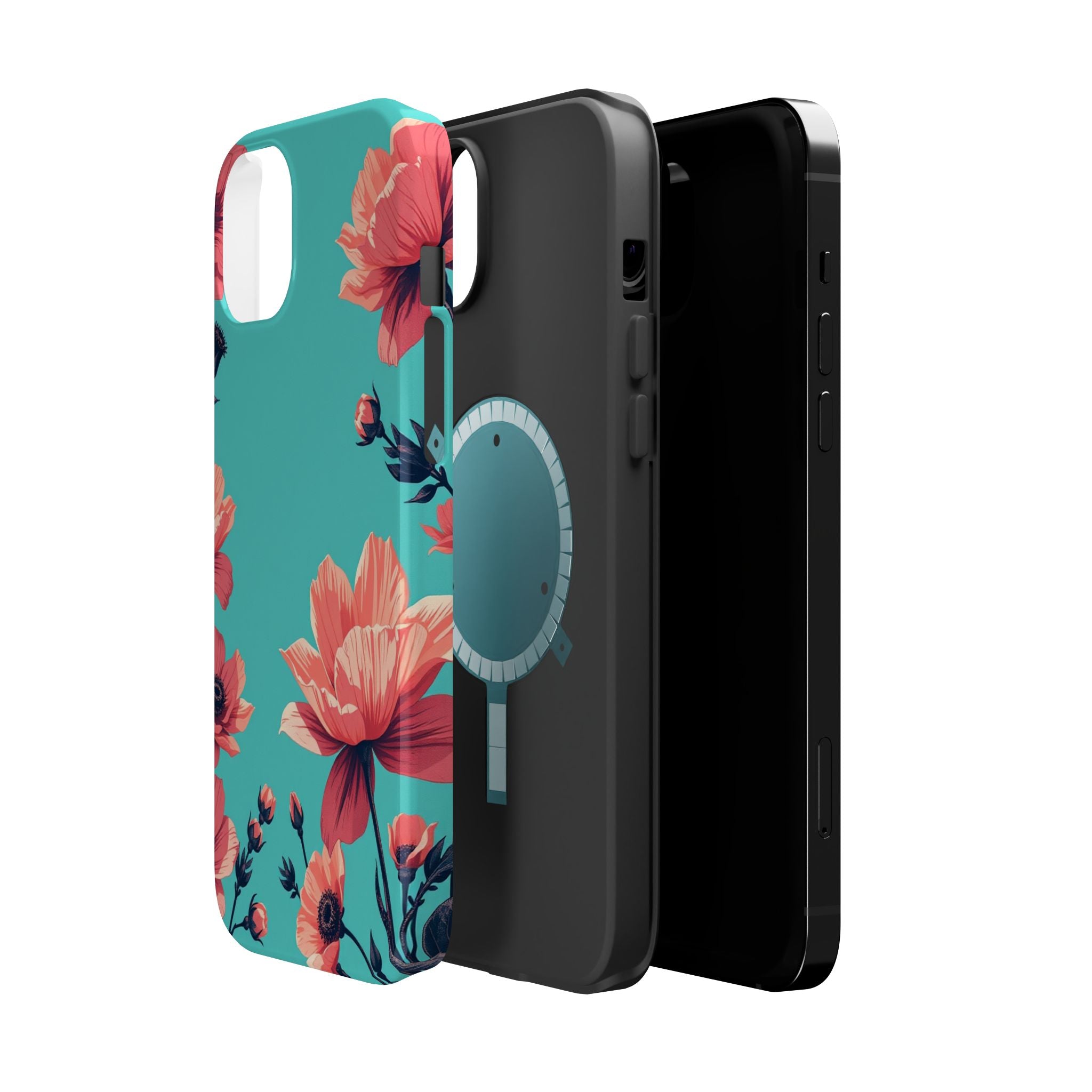 iPhone Floral Ink Wash Electric Art Slim Everyday Designer Case · iPhone Case