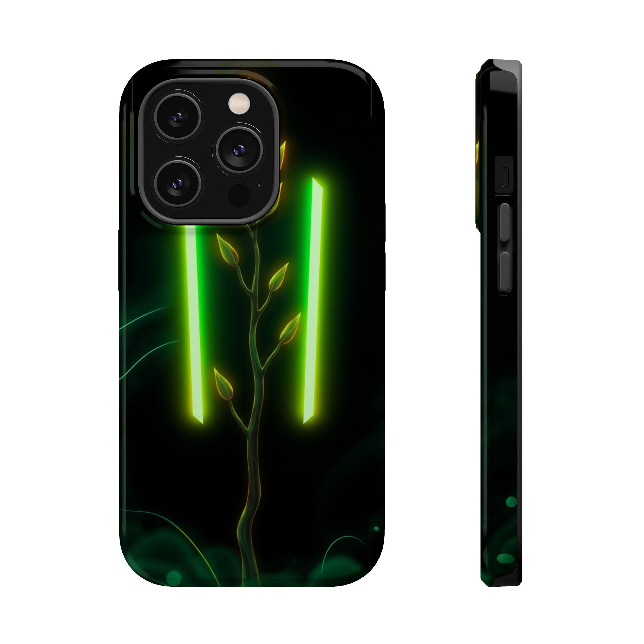 iPhone Emerald Green And Gold Minimalist Stem Slim iPhone Everyday · iPhone Case