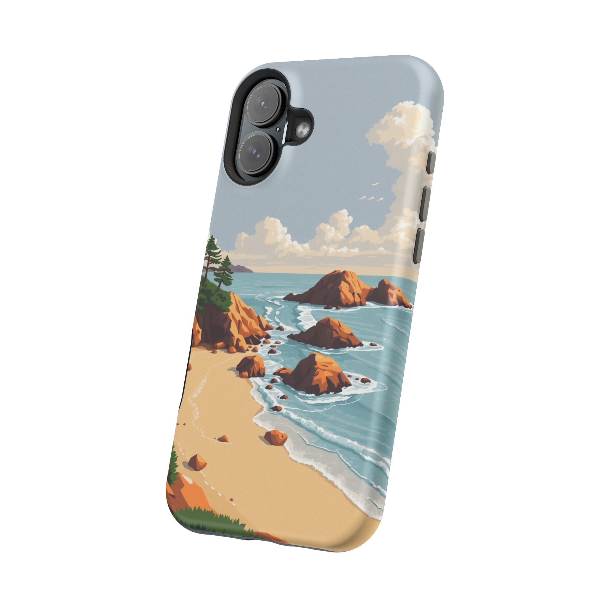 iPhone Mustard And Rust Pebble Beach Slim Everyday Designer Case · iPhone Case