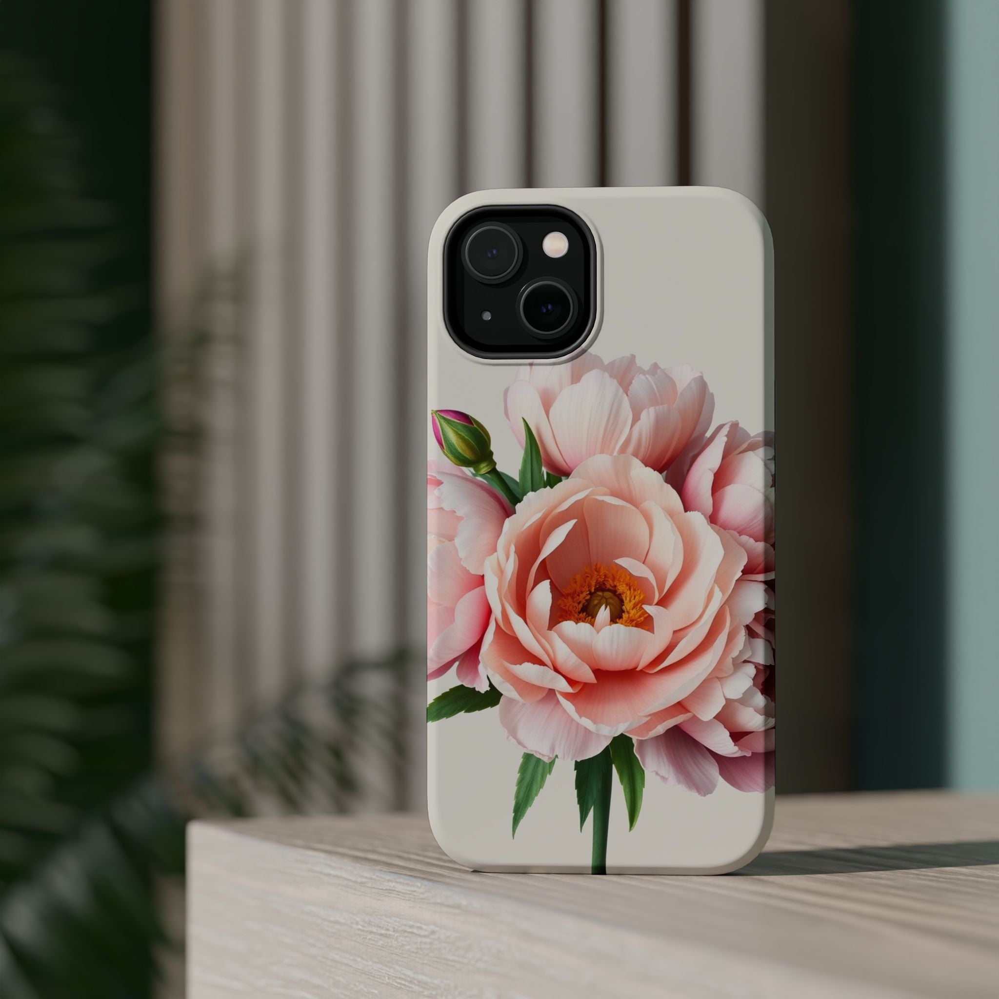 iPhone Serene Peony Bouquet Design Bold Modern Everyday Snap Case · iPhone Case