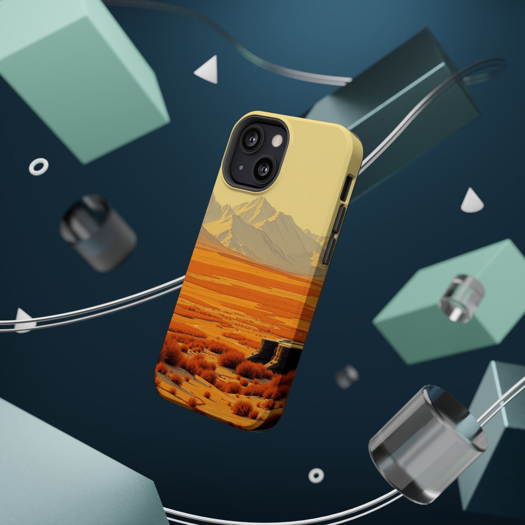 iPhone Mustard And Rust Tundra Expanse Slim Everyday Designer Case · iPhone Case