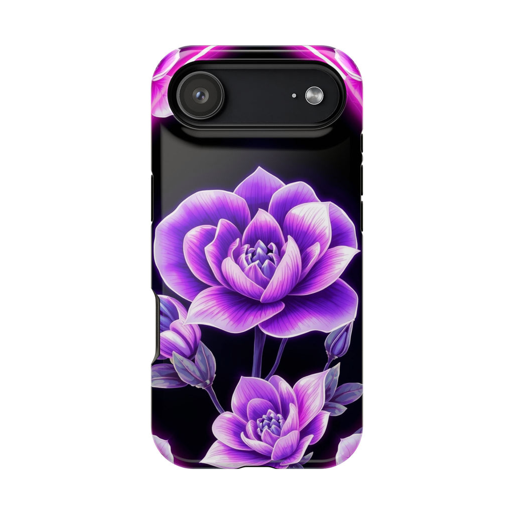 iPhone Floral Ombre Neon Cyberpunk Bold Modern Everyday Snap Case · iPhone Case
