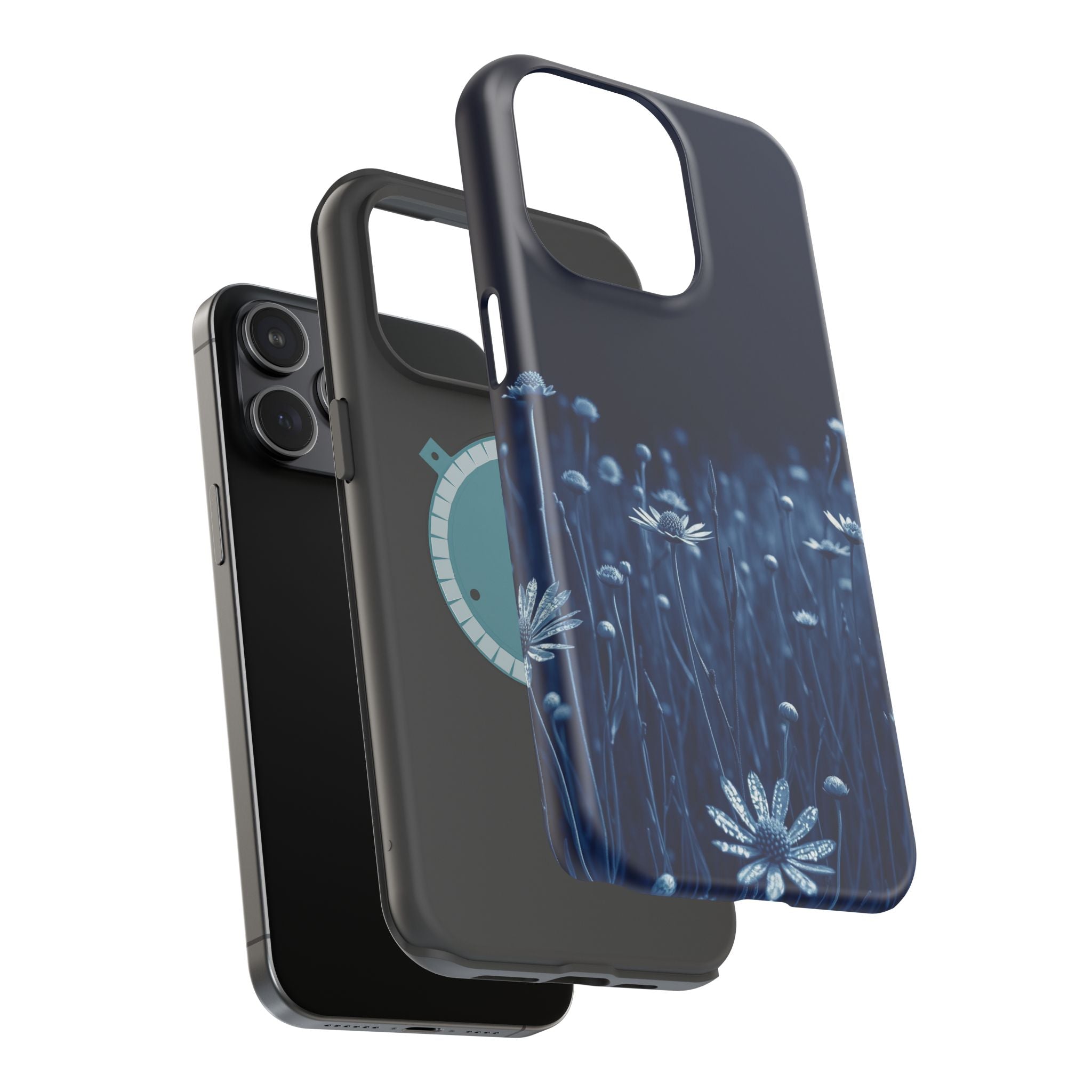 iPhone Midnight Blue And Silver Wildflower Field Clean iPhone Minimal · iPhone C