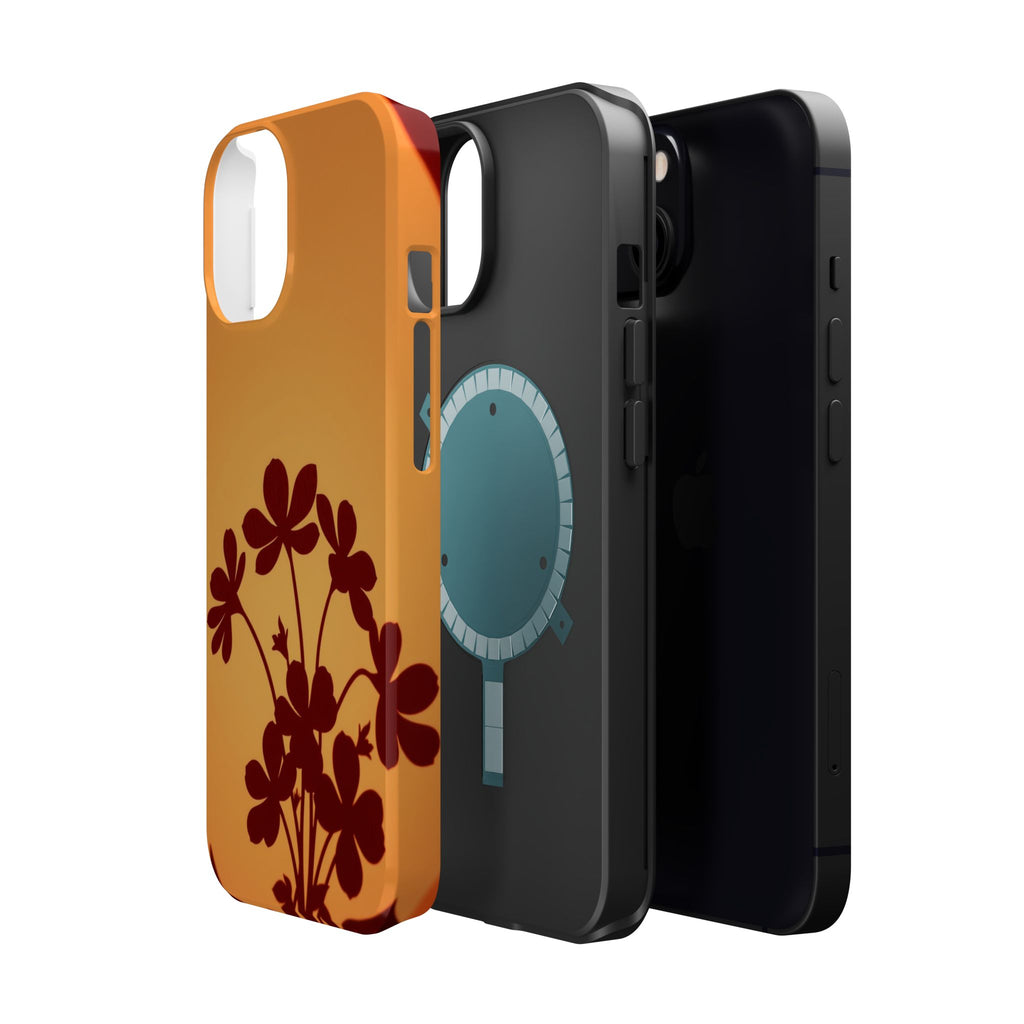 iPhone Floral Silhouette Electric Art Slim Everyday Designer Case · iPhone Case