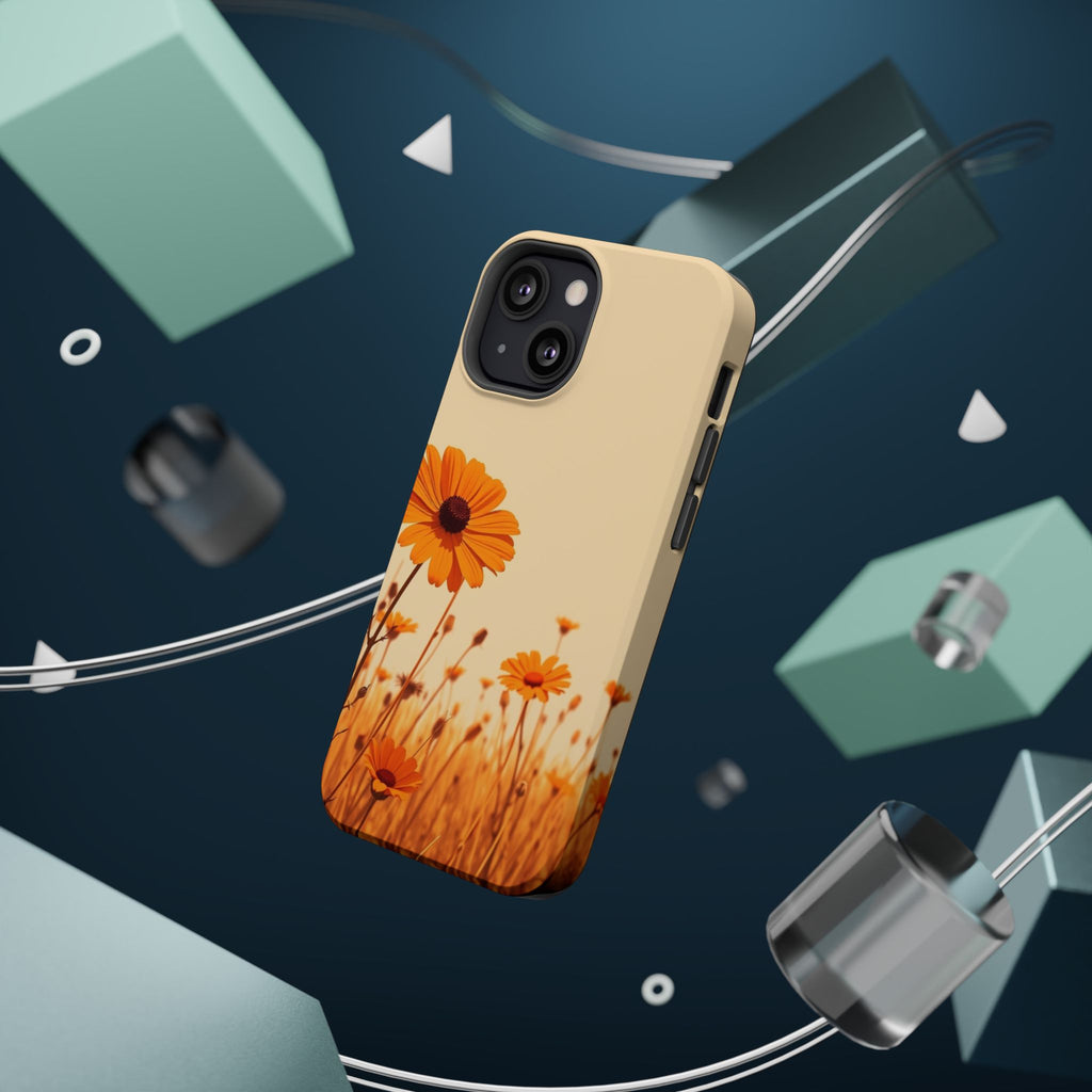 iPhone Wildflower Field Minimalist Line Art Slim Everyday Designer Case · iPhone