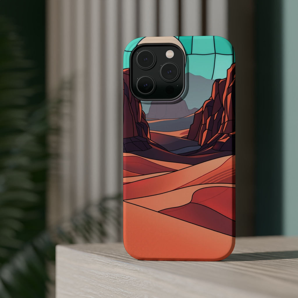 iPhone Desert Dunes Stained Glass Bold Modern Everyday Snap Case · iPhone Case