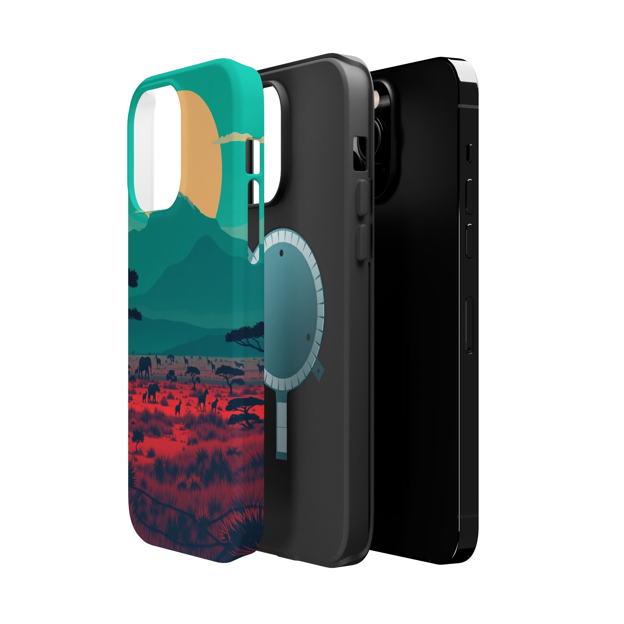 iPhone Savanna Horizon Vintage Retro Poster Slim iPhone Everyday · iPhone Case