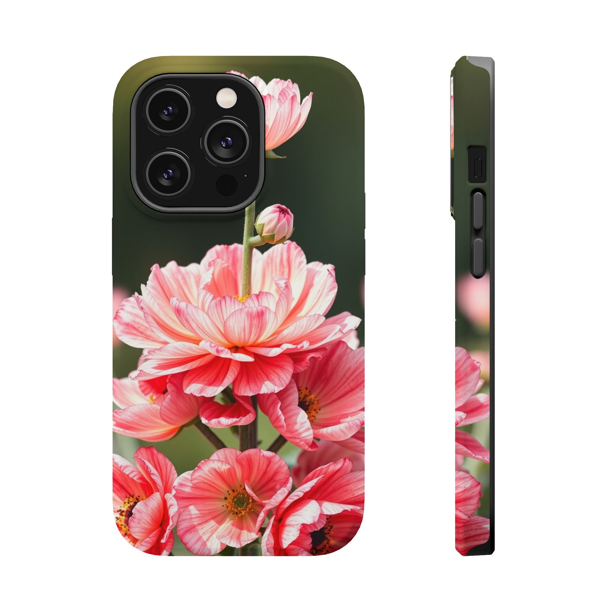iPhone Ranunculus Stack Vibrant Watercolor Slim Snap Case · iPhone Case