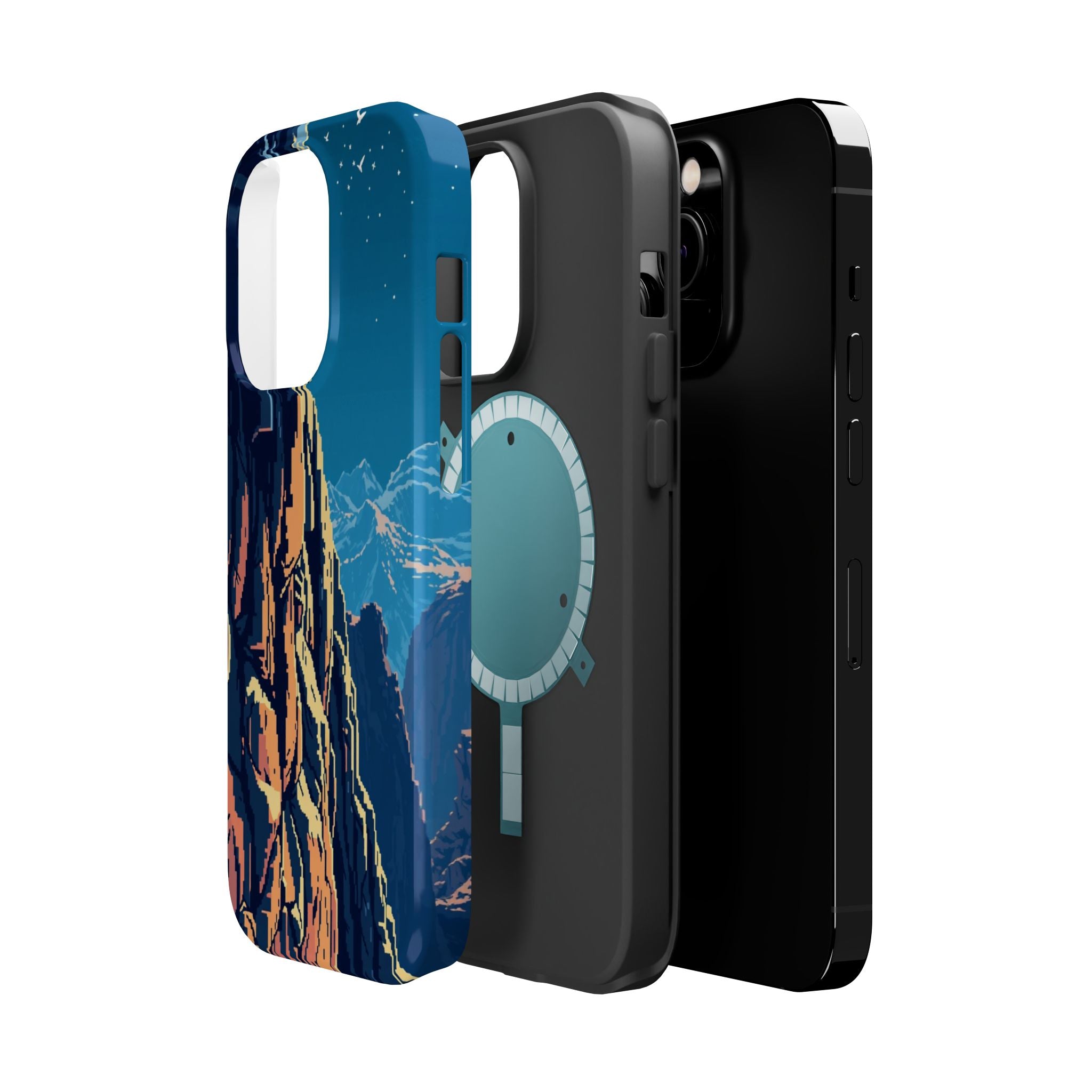 iPhone Midnight Blue And Silver Canyon Wall Slim iPhone Everyday · iPhone Case