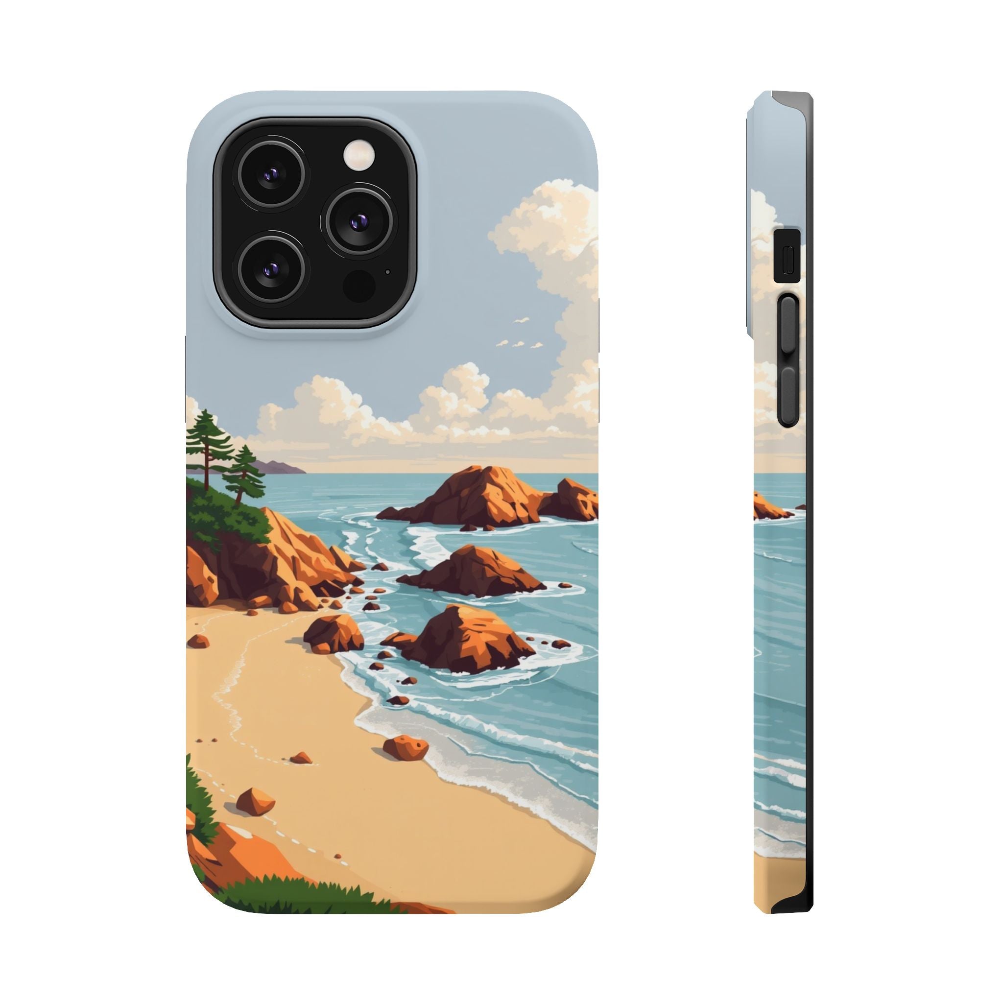 iPhone Mustard And Rust Pebble Beach Slim Everyday Designer Case · iPhone Case