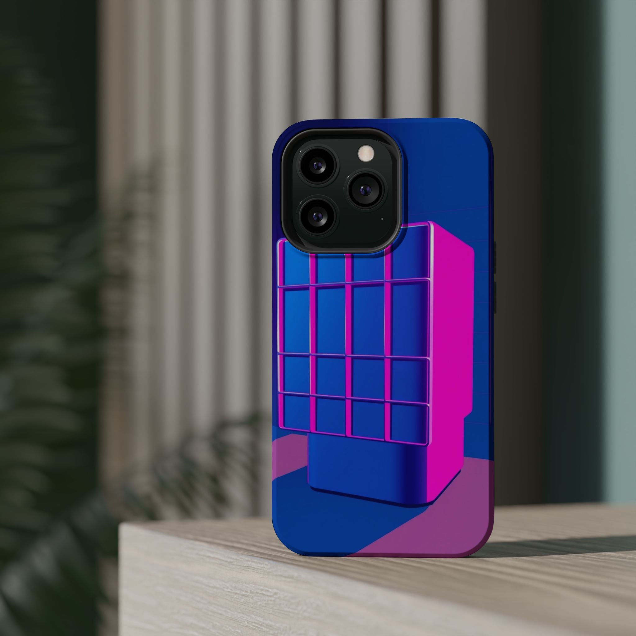 iPhone Earthy 80s Grid Synthwave Design Slim Everyday Designer Case · iPhone Cas