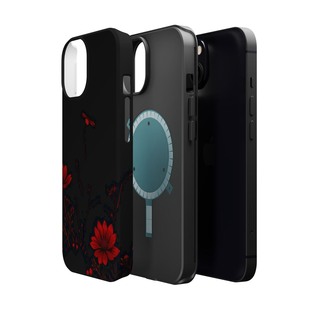 iPhone Black And Crimson Desert Flower Slim Everyday Designer Case · iPhone Case