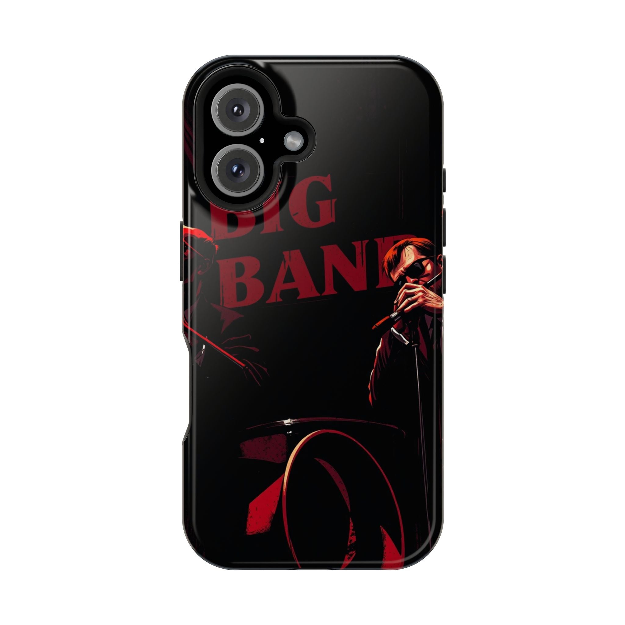 iPhone Black And Crimson Big Band Era Slim Everyday Designer Case · iPhone Case
