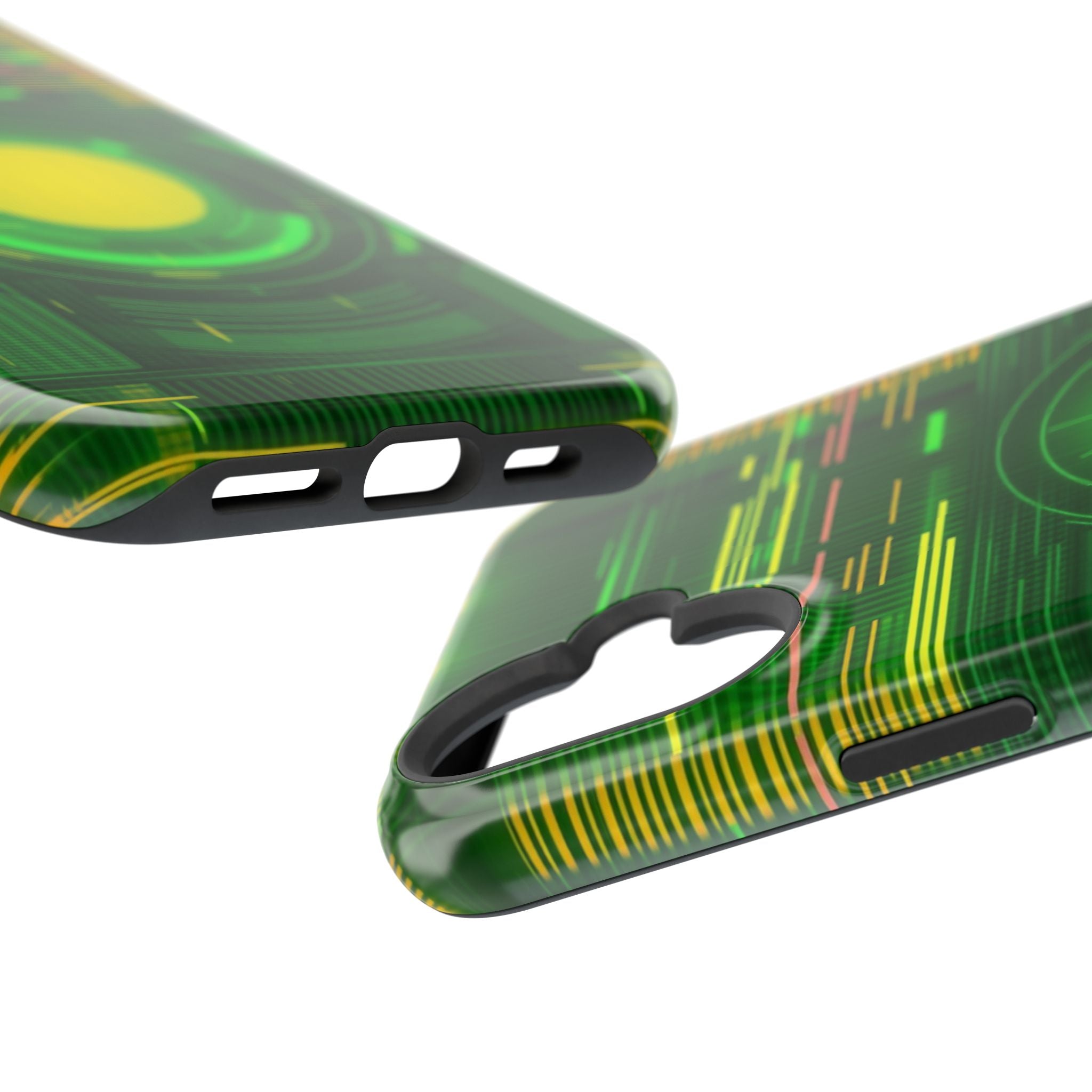 iPhone Emerald Green And Gold VHS Static Slim Everyday Designer Case · iPhone Ca
