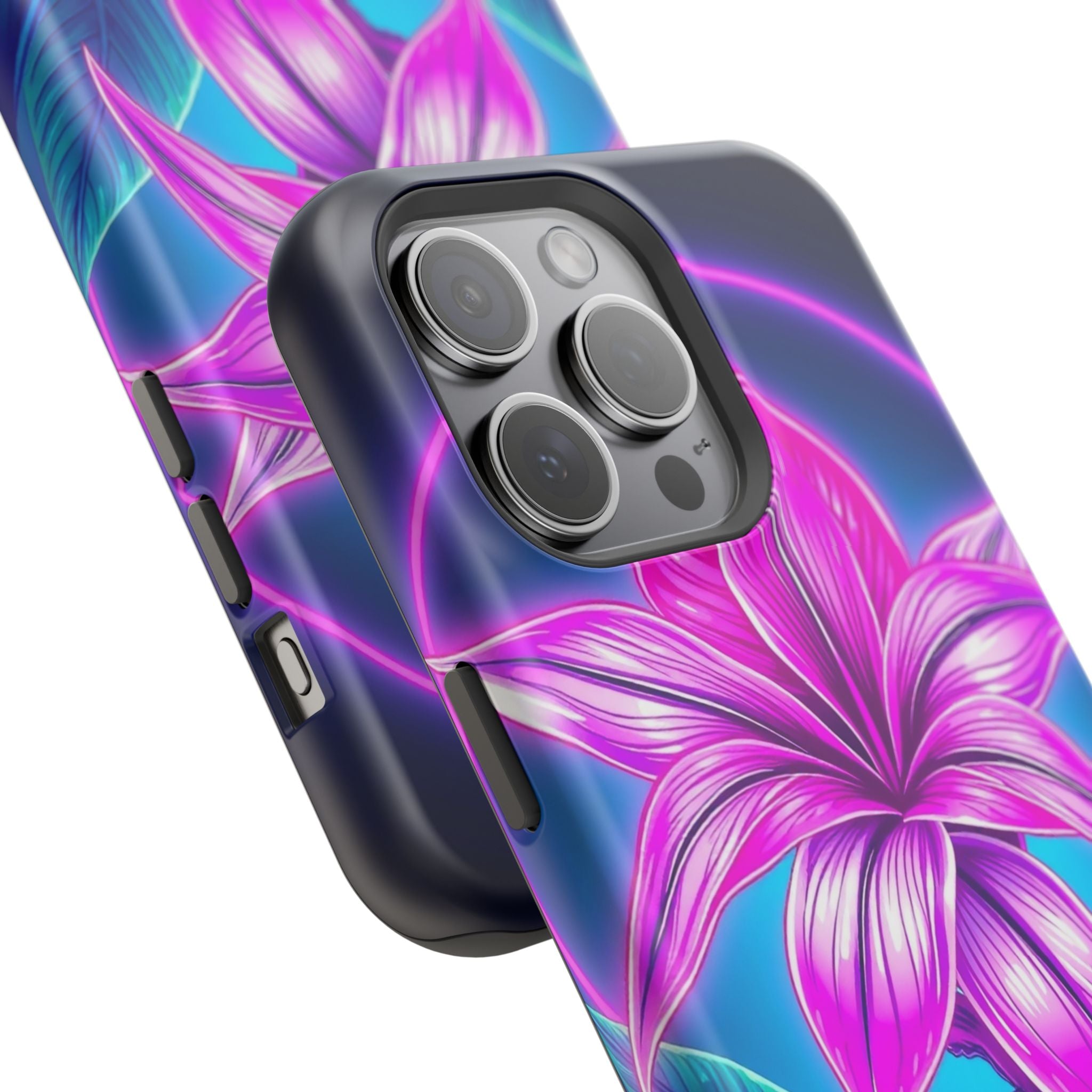 iPhone Tropical Bloom Neon Cyberpunk Slim Everyday Designer Case · iPhone Case