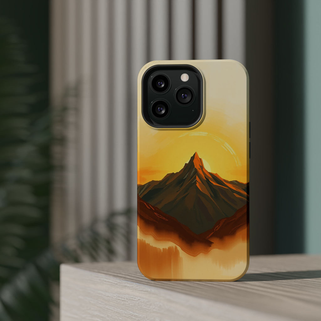iPhone Mustard And Rust Mountain at Sunrise Slim iPhone Everyday · iPhone Case