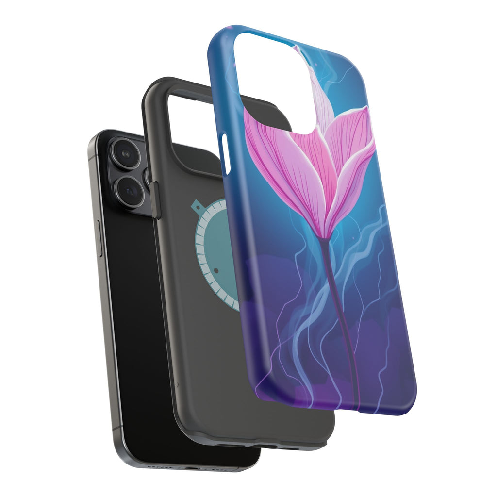 iPhone Cyan And Magenta Petal Storm Slim Everyday Designer Case · iPhone Case