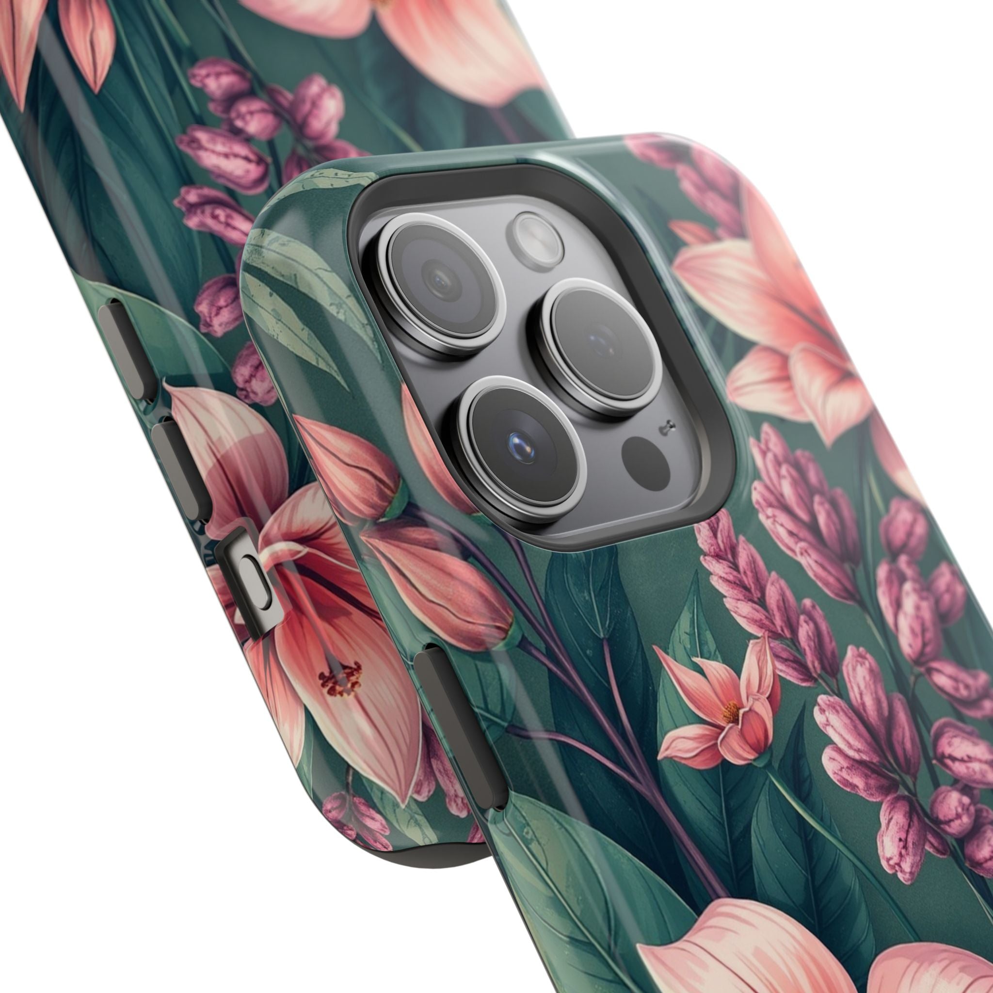 iPhone Mint And Blush Jungle Floral Slim Everyday Designer Case · iPhone Case