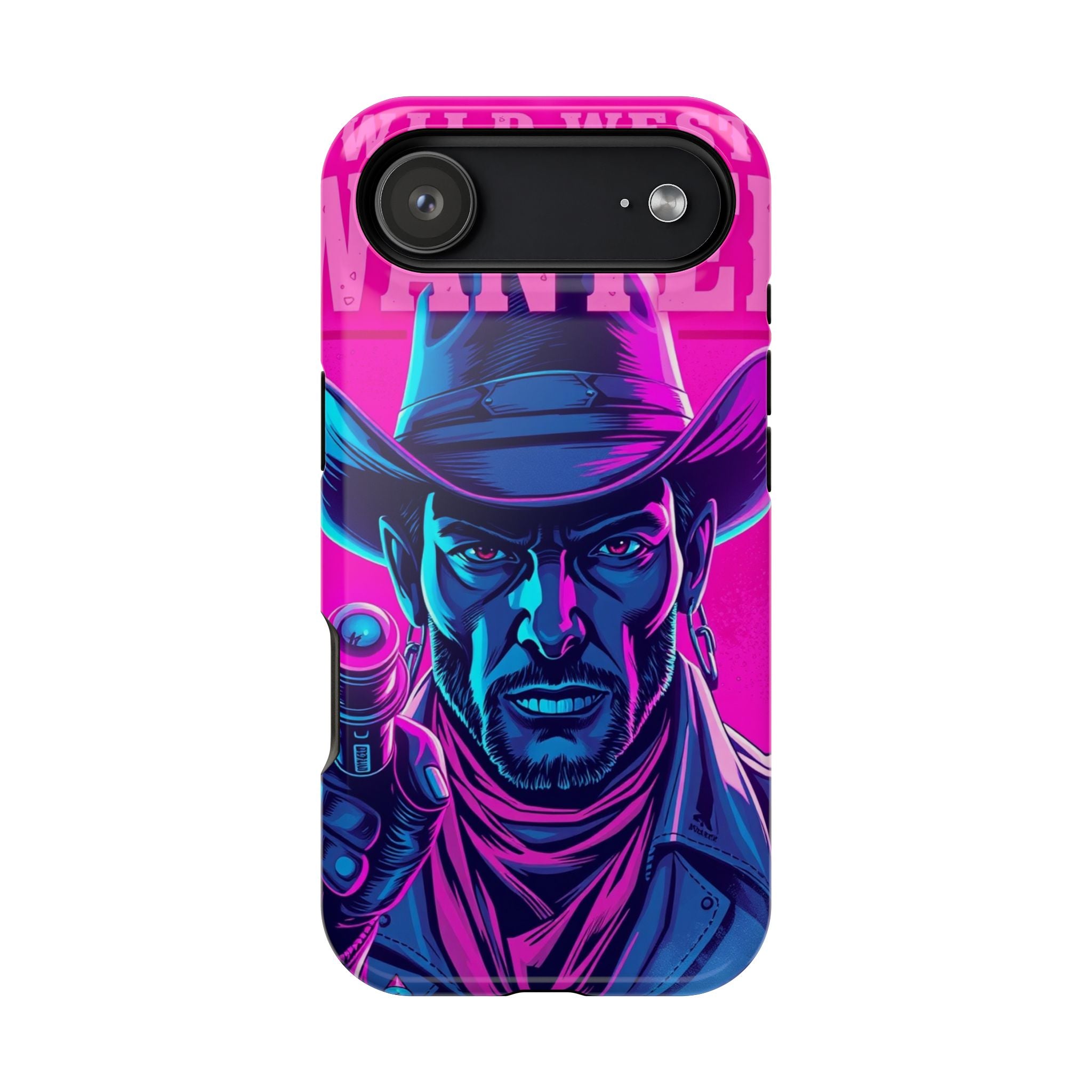 iPhone Wild West Wanted Neon Cyberpunk Slim Everyday Designer Case · iPhone Case