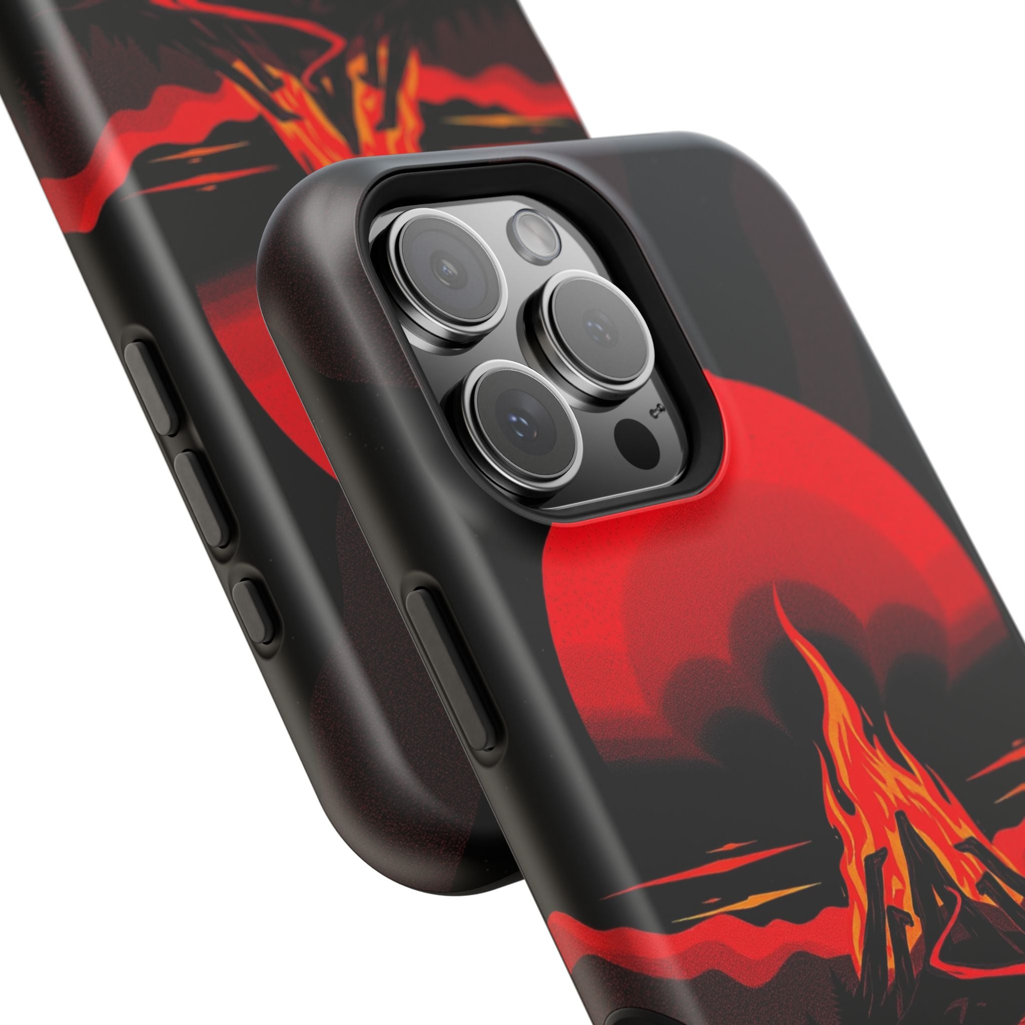 iPhone Black And Crimson Wildfire Glow Slim Everyday Designer Case · iPhone Case