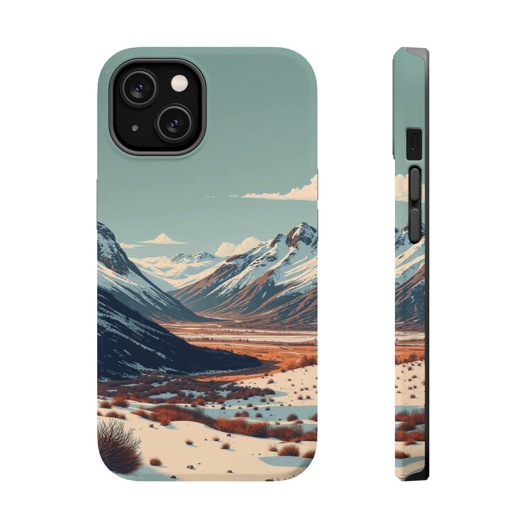 iPhone Serene Tundra Expanse Design Slim Everyday Designer Case · iPhone Case