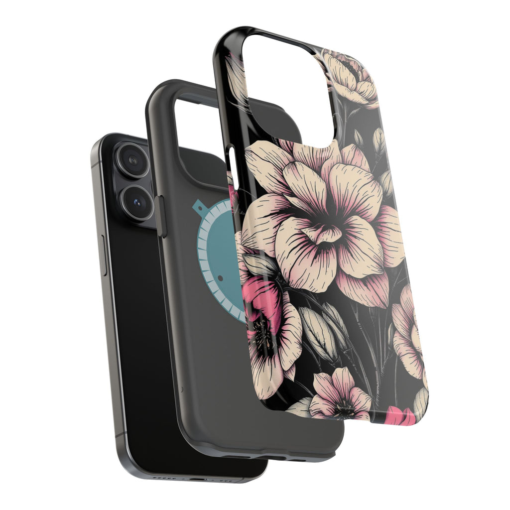 iPhone Floral Dark Academia Gothic Ink Slim Everyday Designer Case · iPhone Case